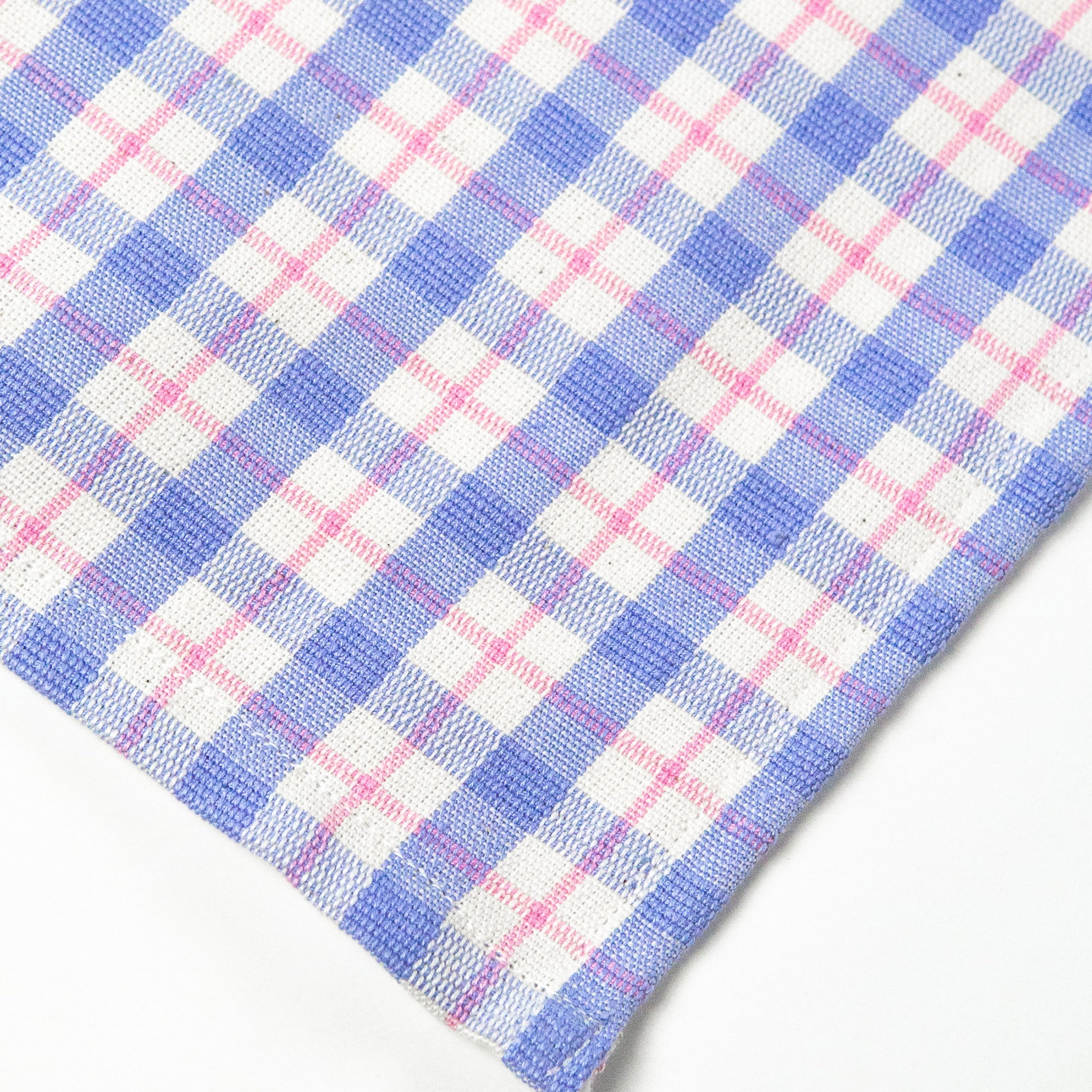 Sofia Plaid Placemat in Periwinkle Blue and Pink