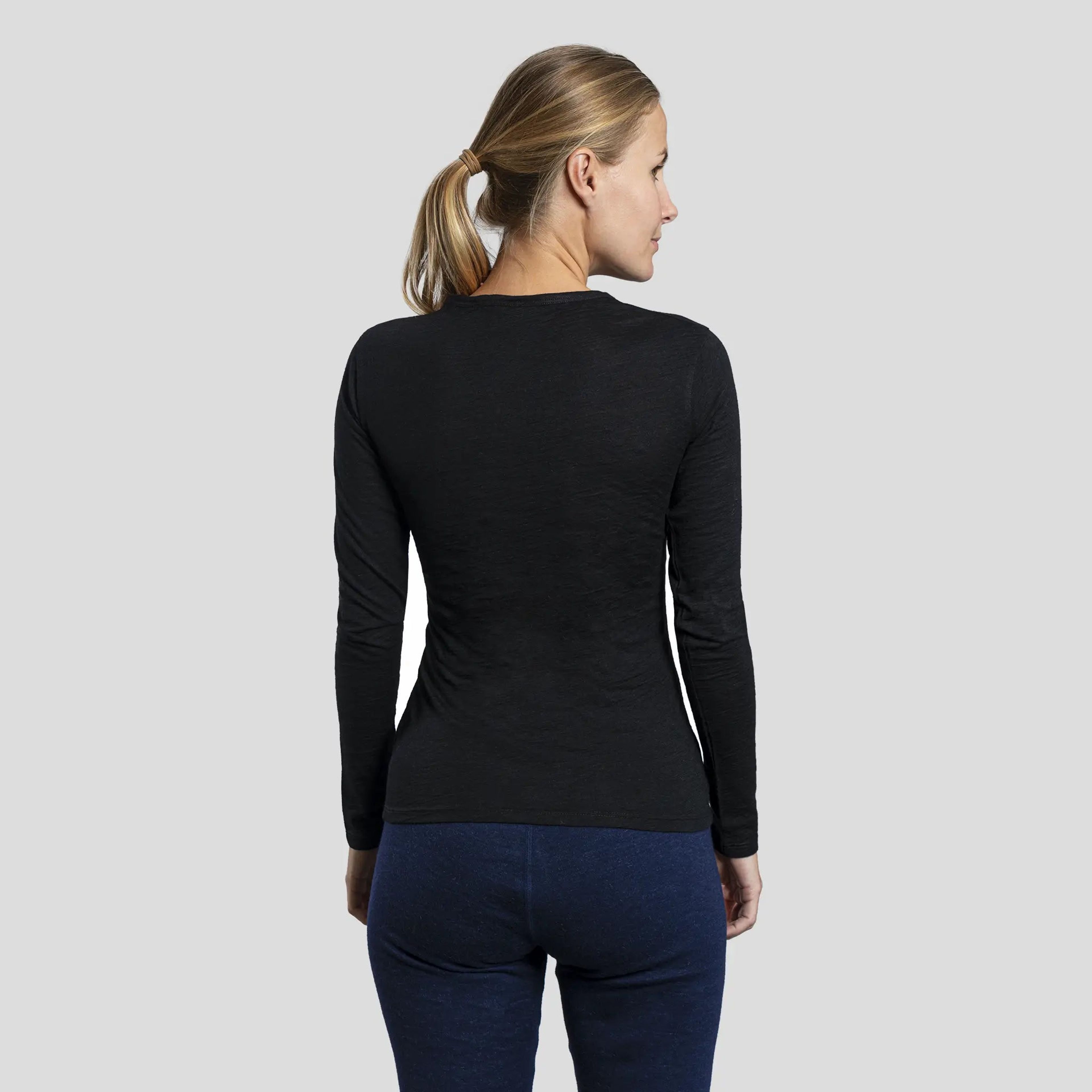 Women's Alpaca Wool Long Sleeve Shirt: 160 Ultralight