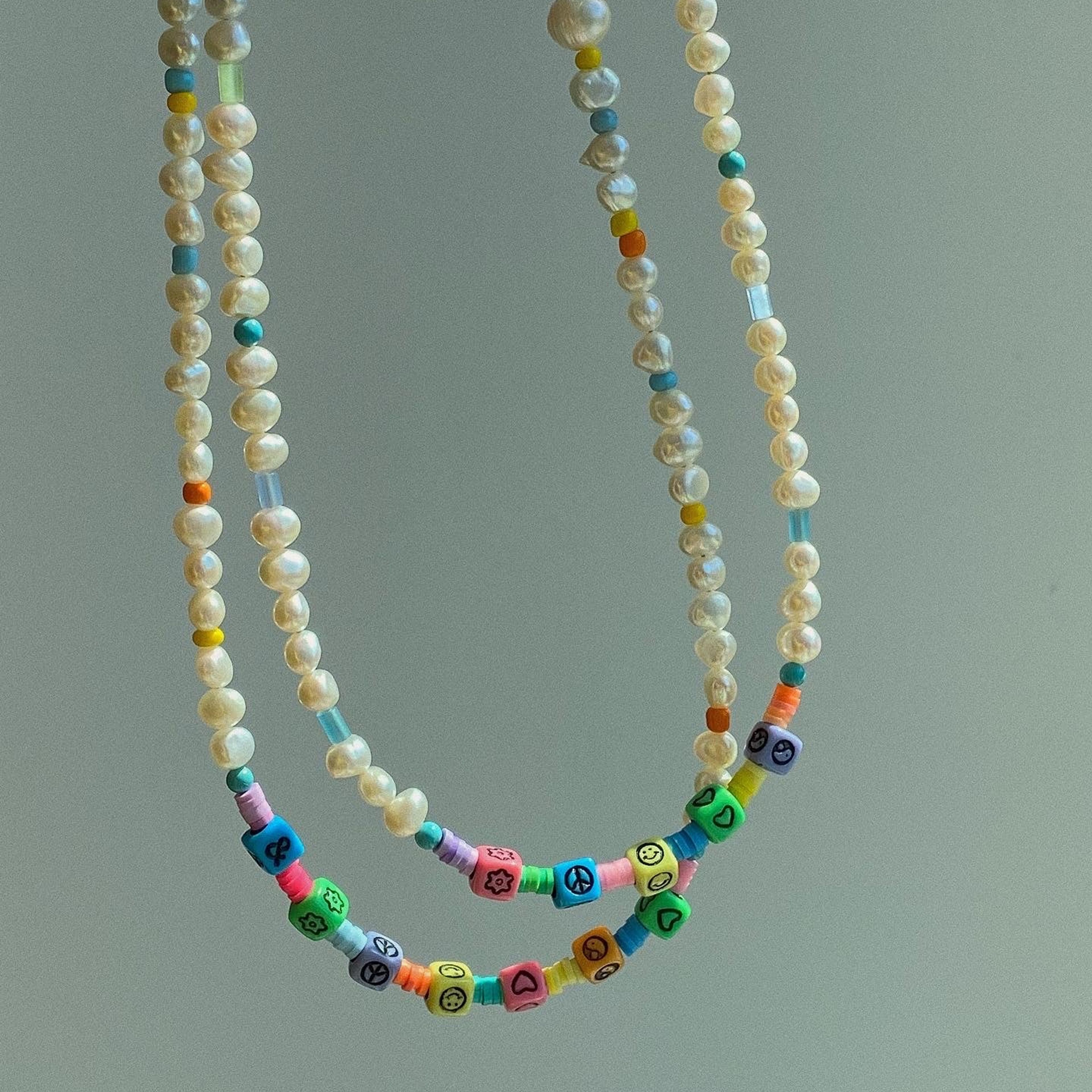 Lottie Multi-Cube Freshwater Pearl Beaded Necklace