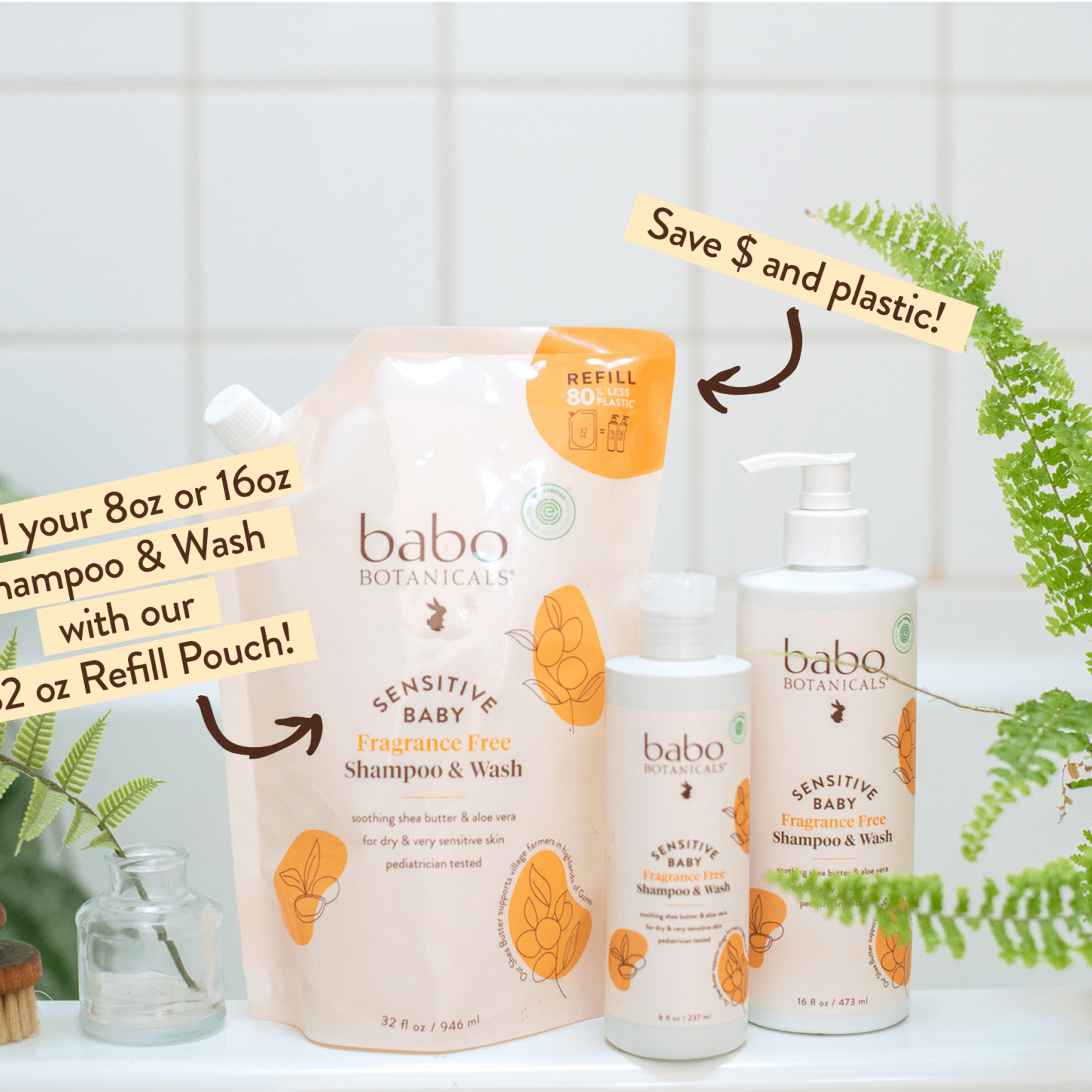Sensitive Baby Shampoo & Wash Refill 32oz
