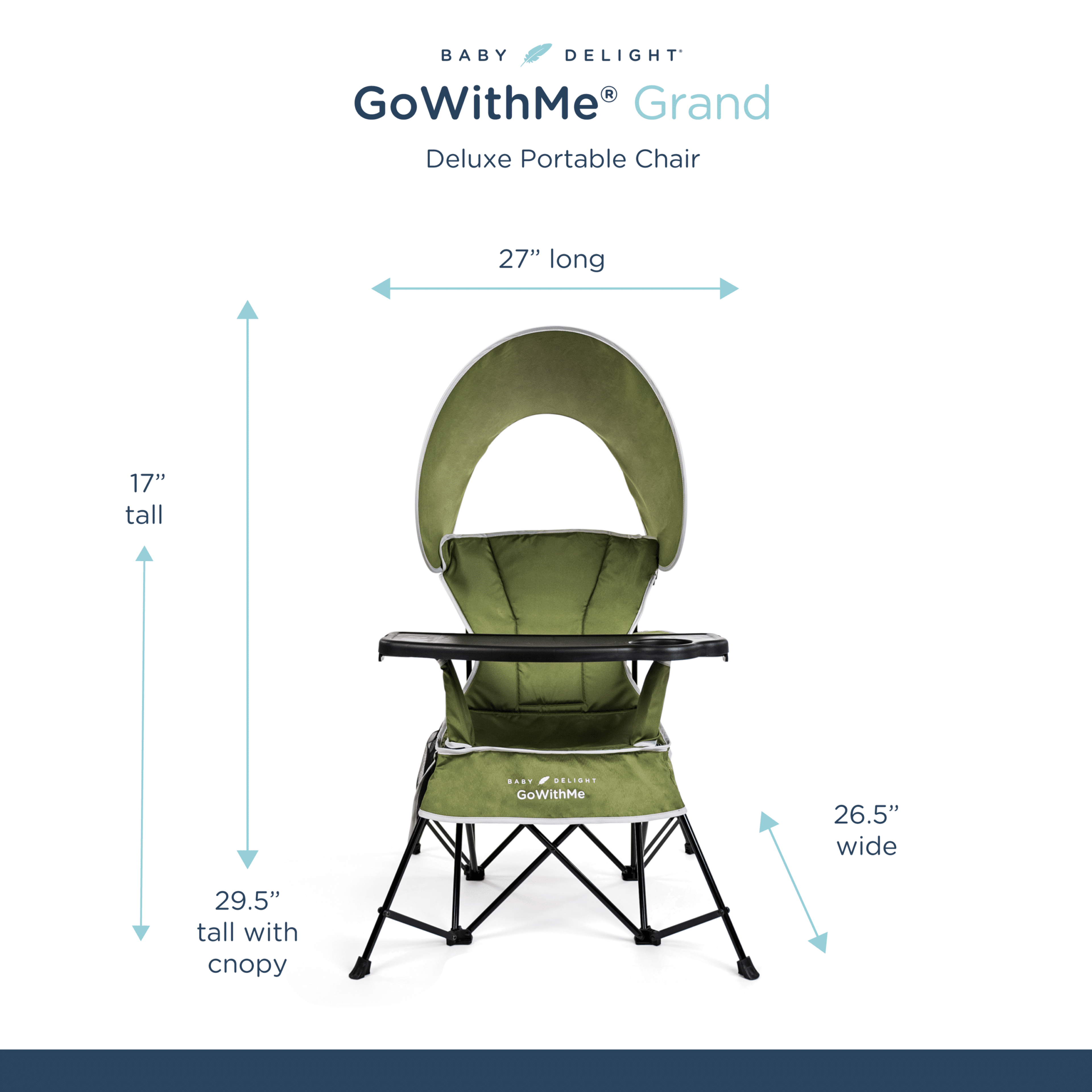 Go With Me Grand Deluxe Portable Chair for Kids - Moss Bud