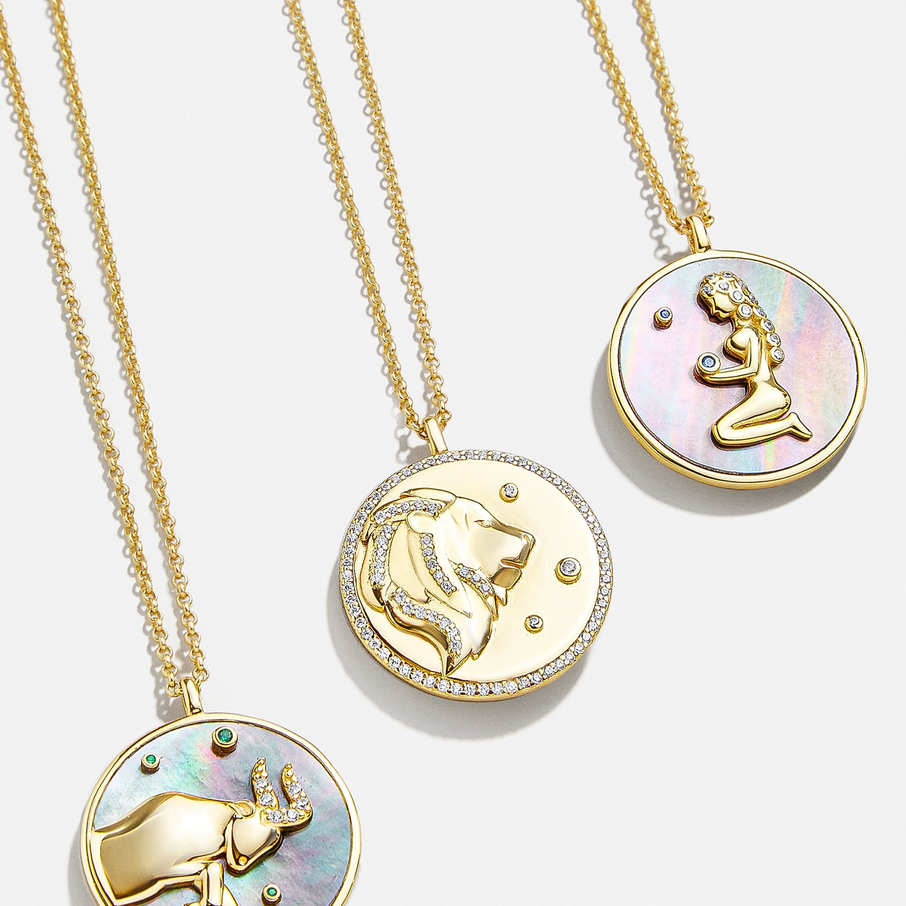Zodiac 18K Gold Medallion Necklace