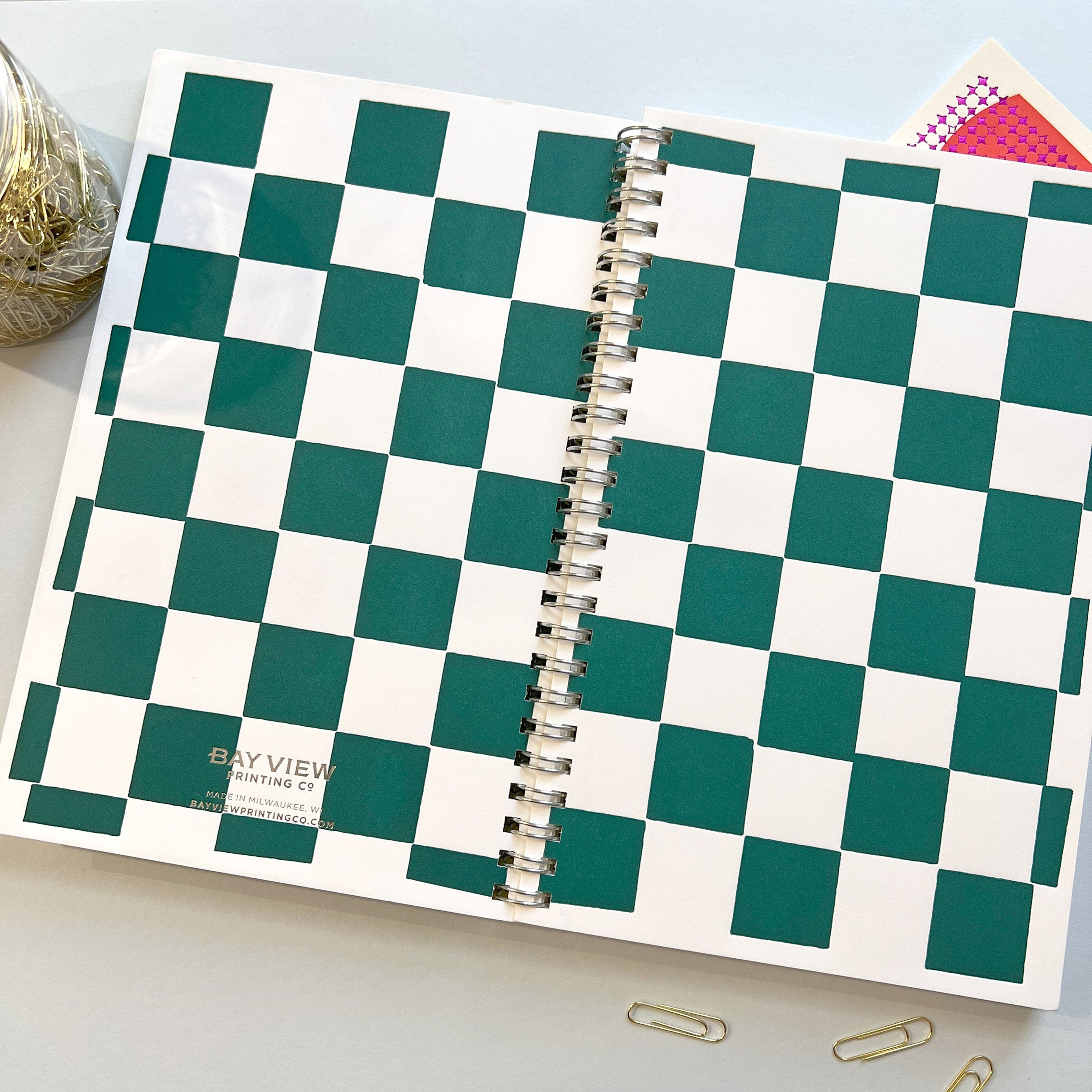 Teal Checkerboard - Journal