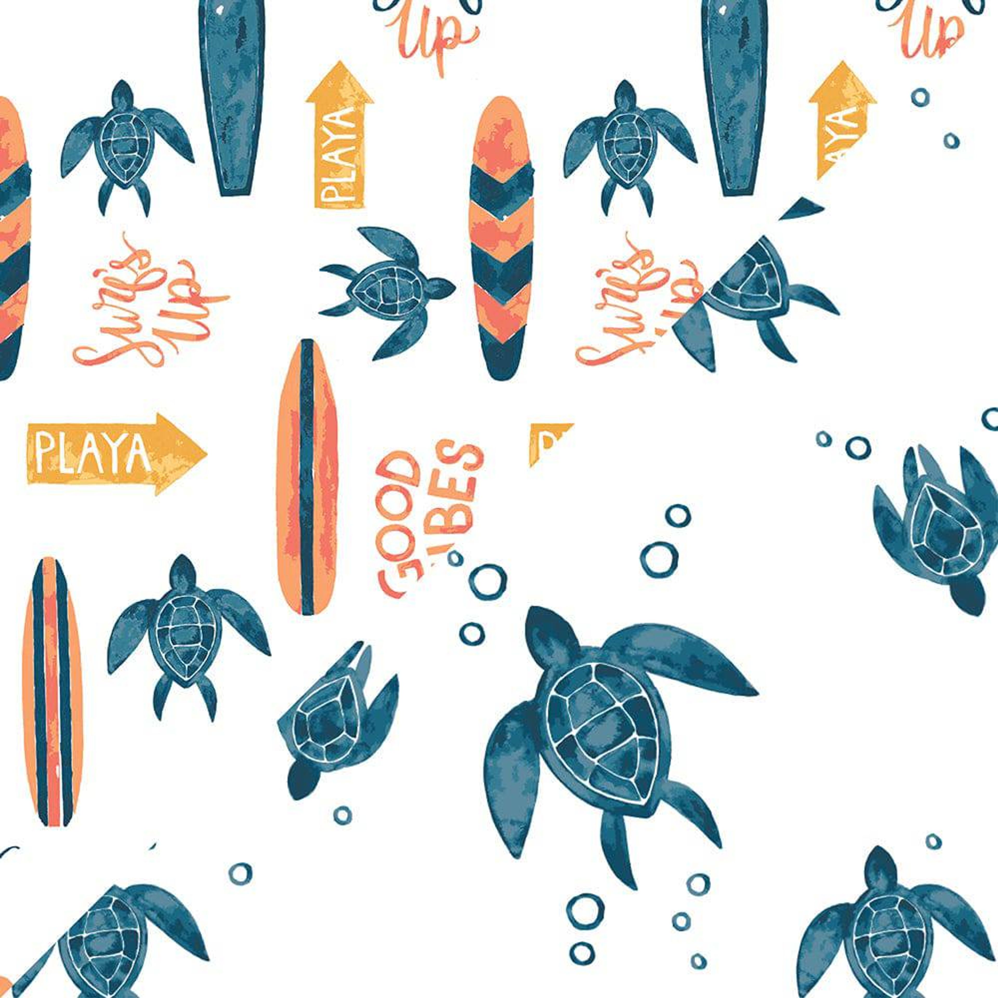 Muslin Swaddle Blanket Set Oh So Soft Surf + Sea Turtles
