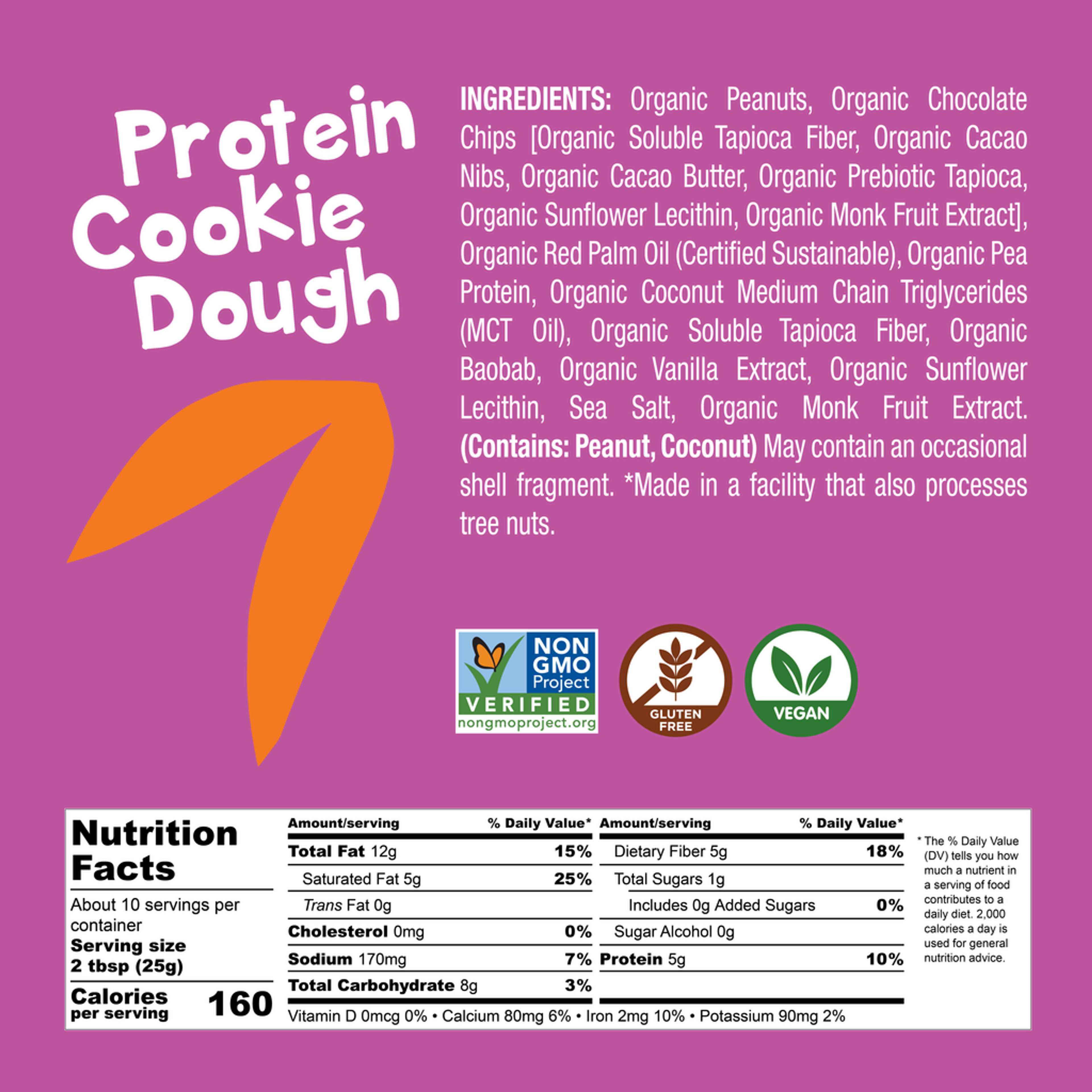 Protein Cookie Dough in a Jar - Peanut Butter Chocolate Chip (2 jars - 9oz each)