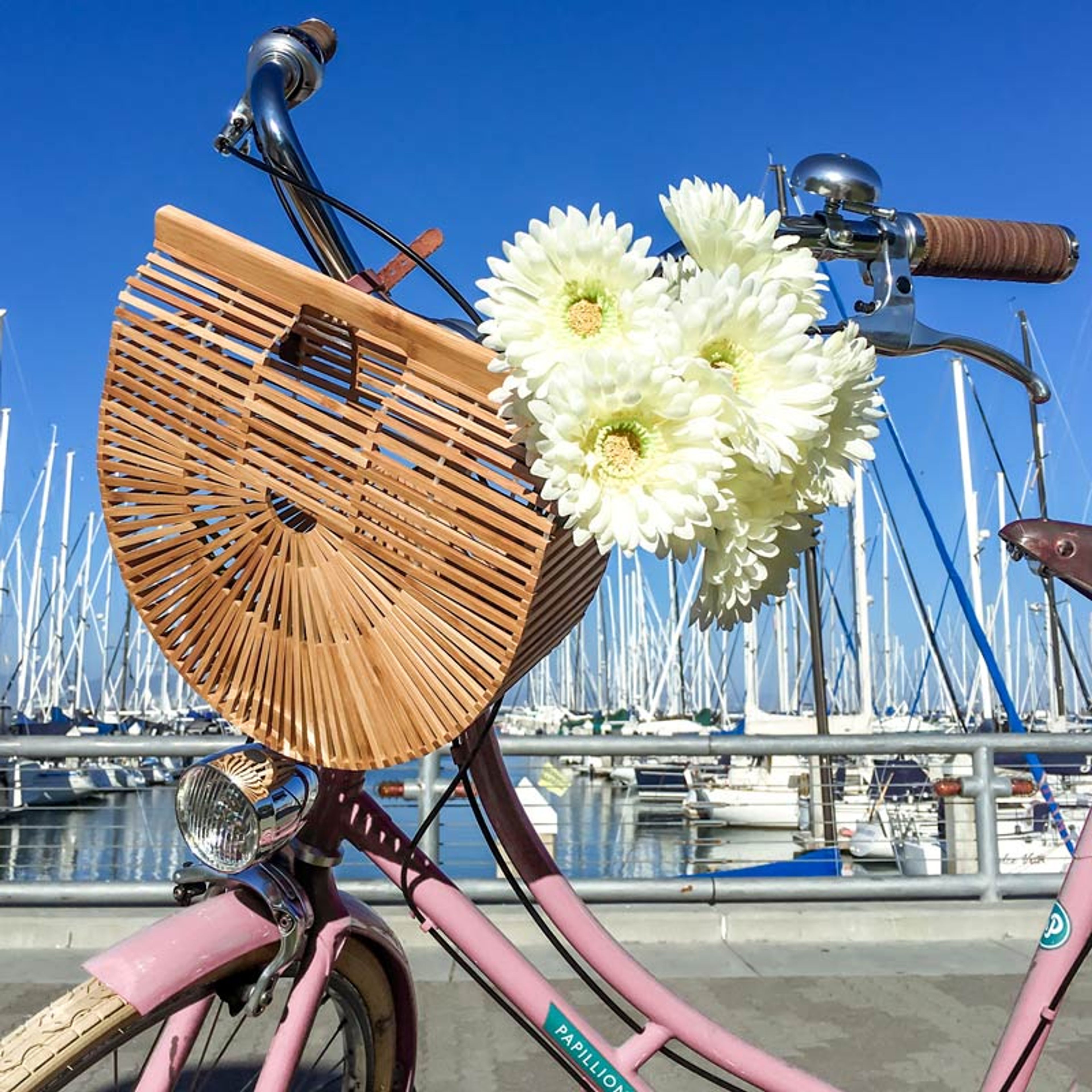 BIKE PRETTY️ Half Circle Bamboo Bike Bag