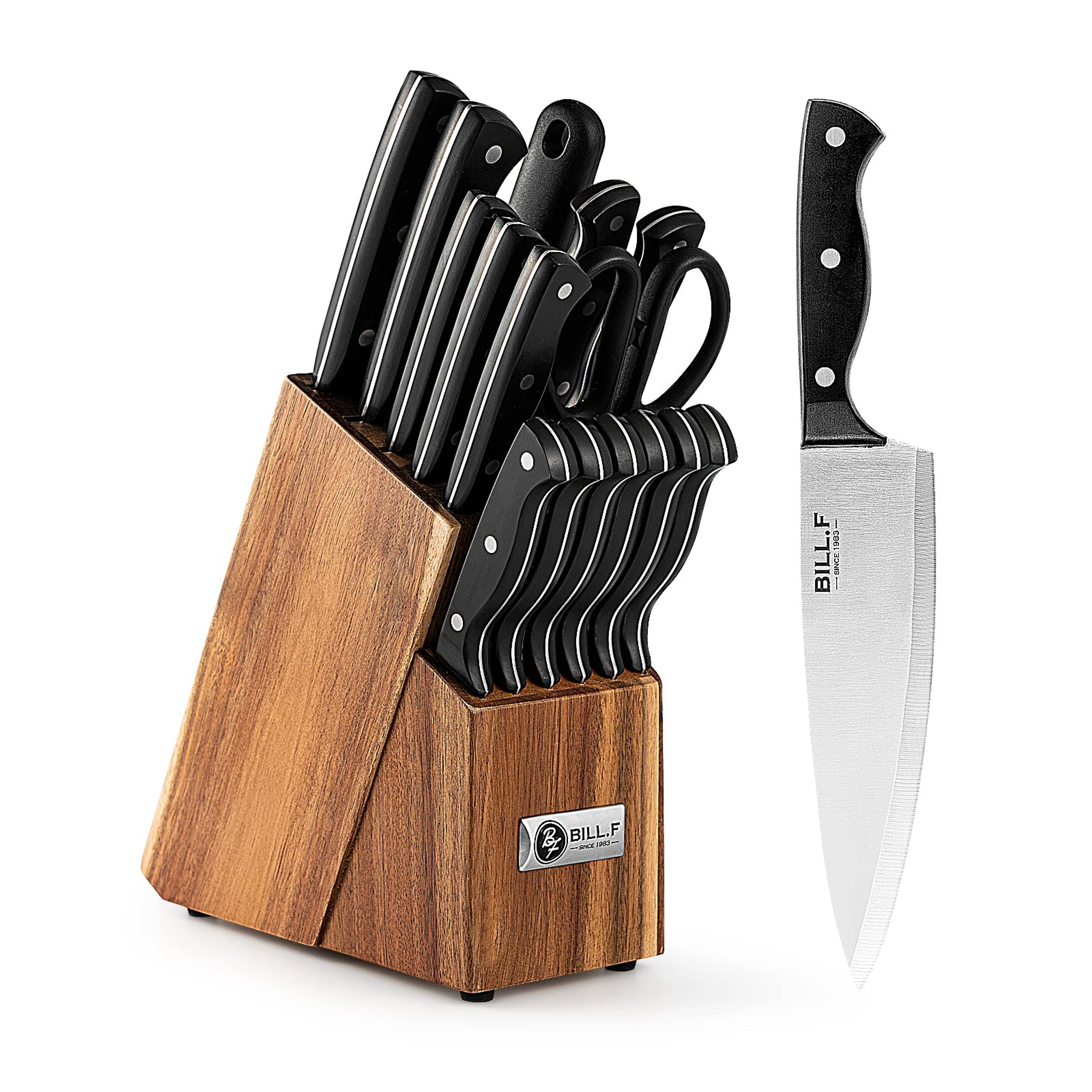 16 Pieces Chef Knife Set Professional Stainless Steel Kitchen Knives Cutlery Set
