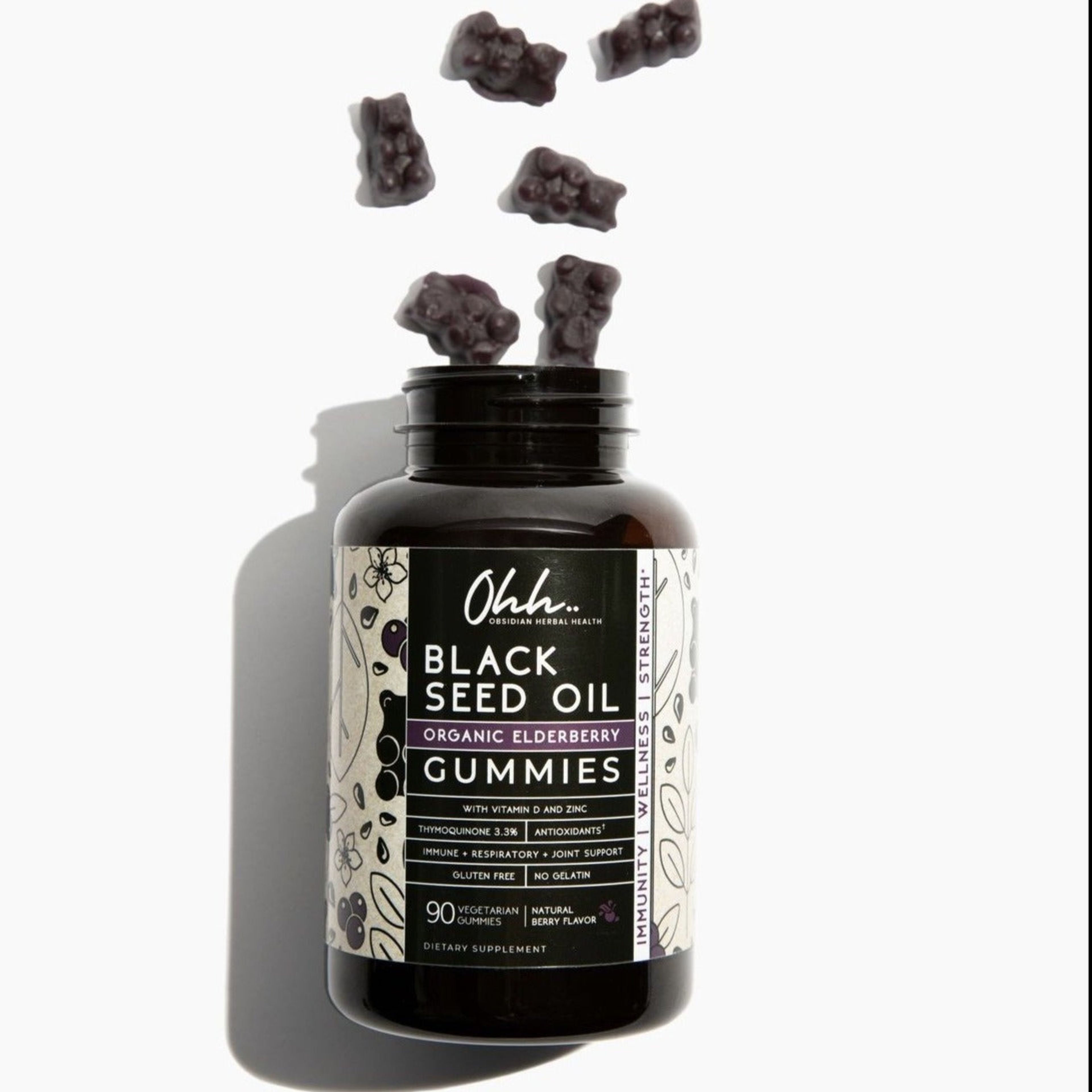 Organic Black Seed Oil and Elderberry Gummies