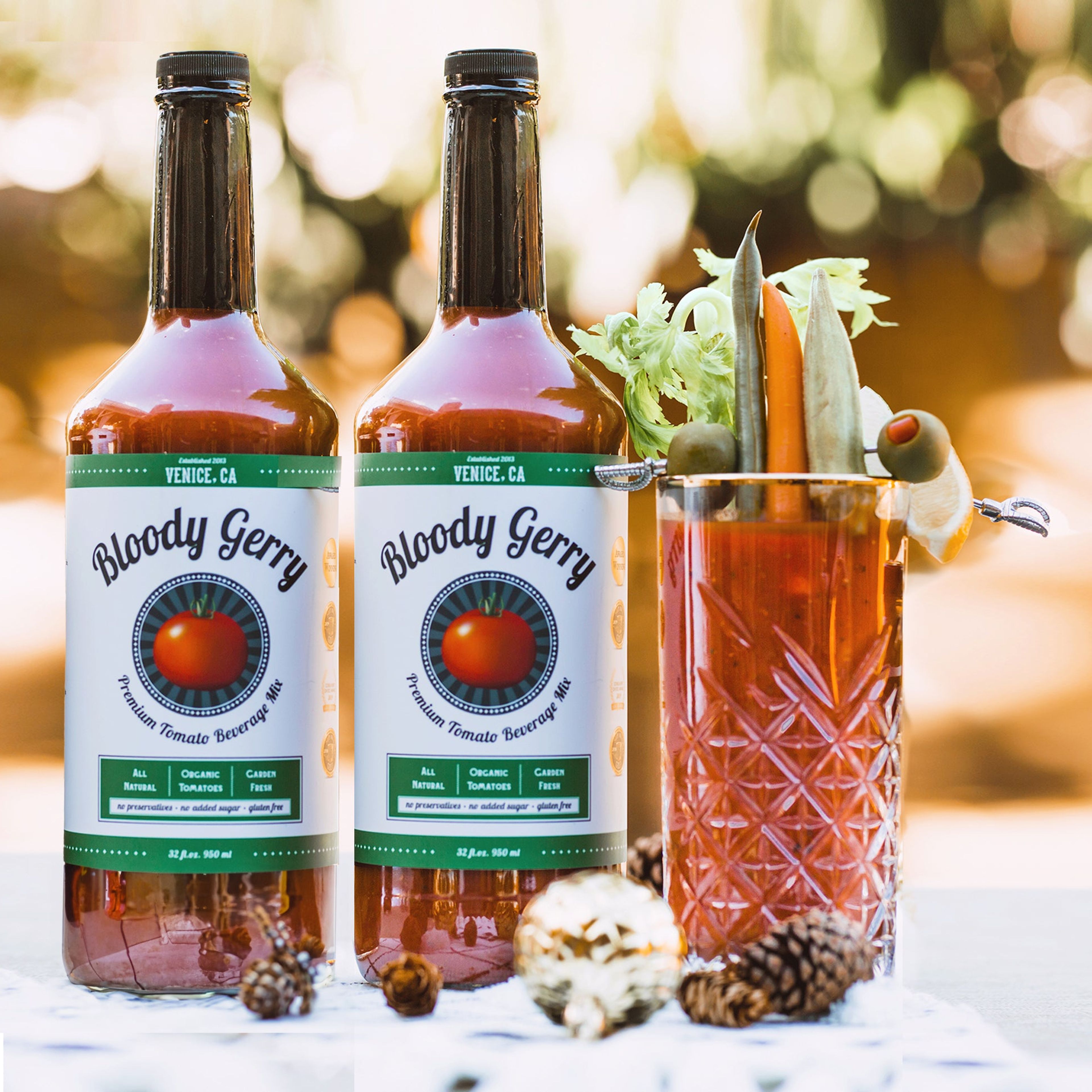 Bloody Gerry 32 oz Party Pack, Two Deluxe Bottles of Premium All-Natural Bloody Mary Mix