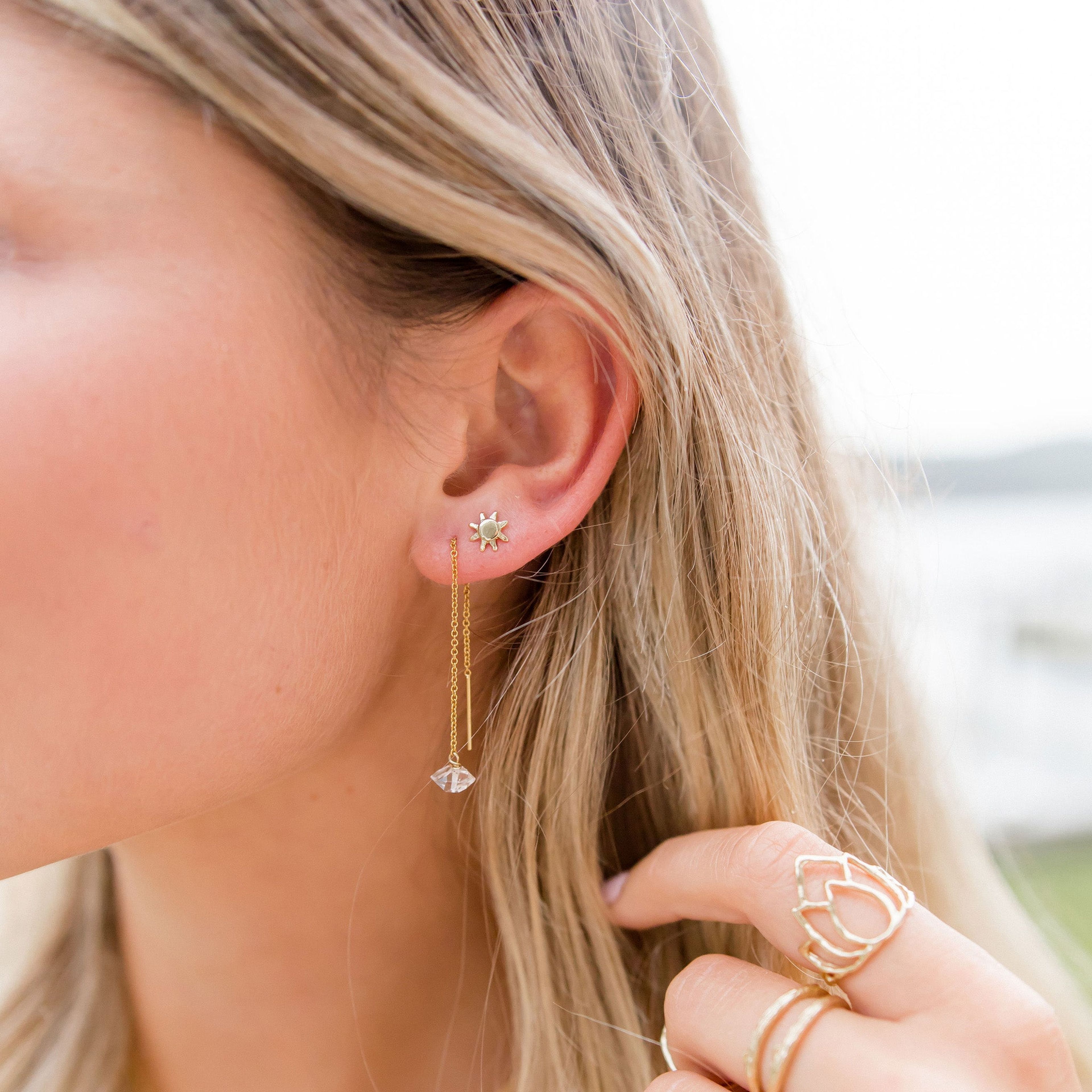 Soleil Stud Earring(s) | Solid 14K Gold
