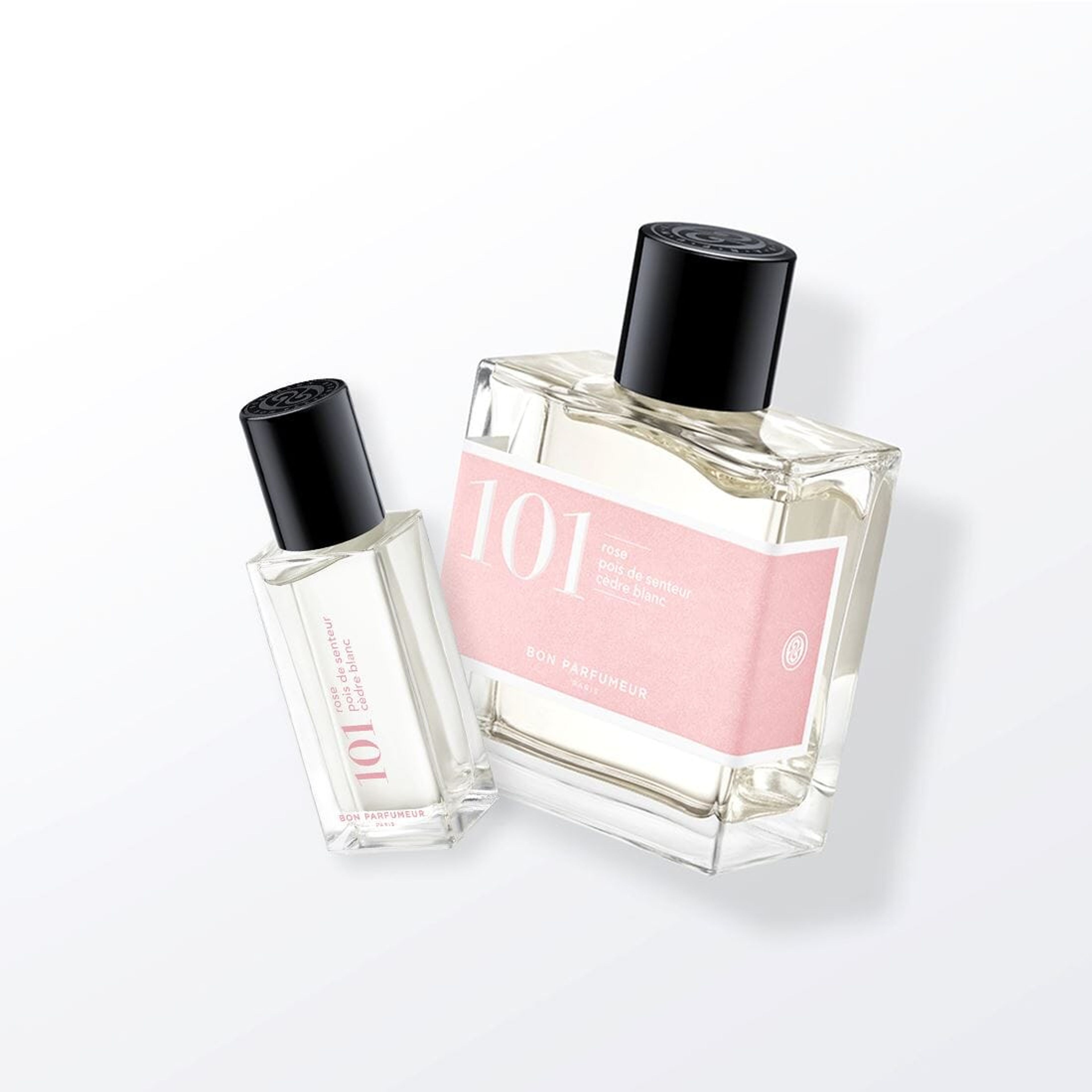Eau de parfum 101 with rose, sweet pea and white cedar