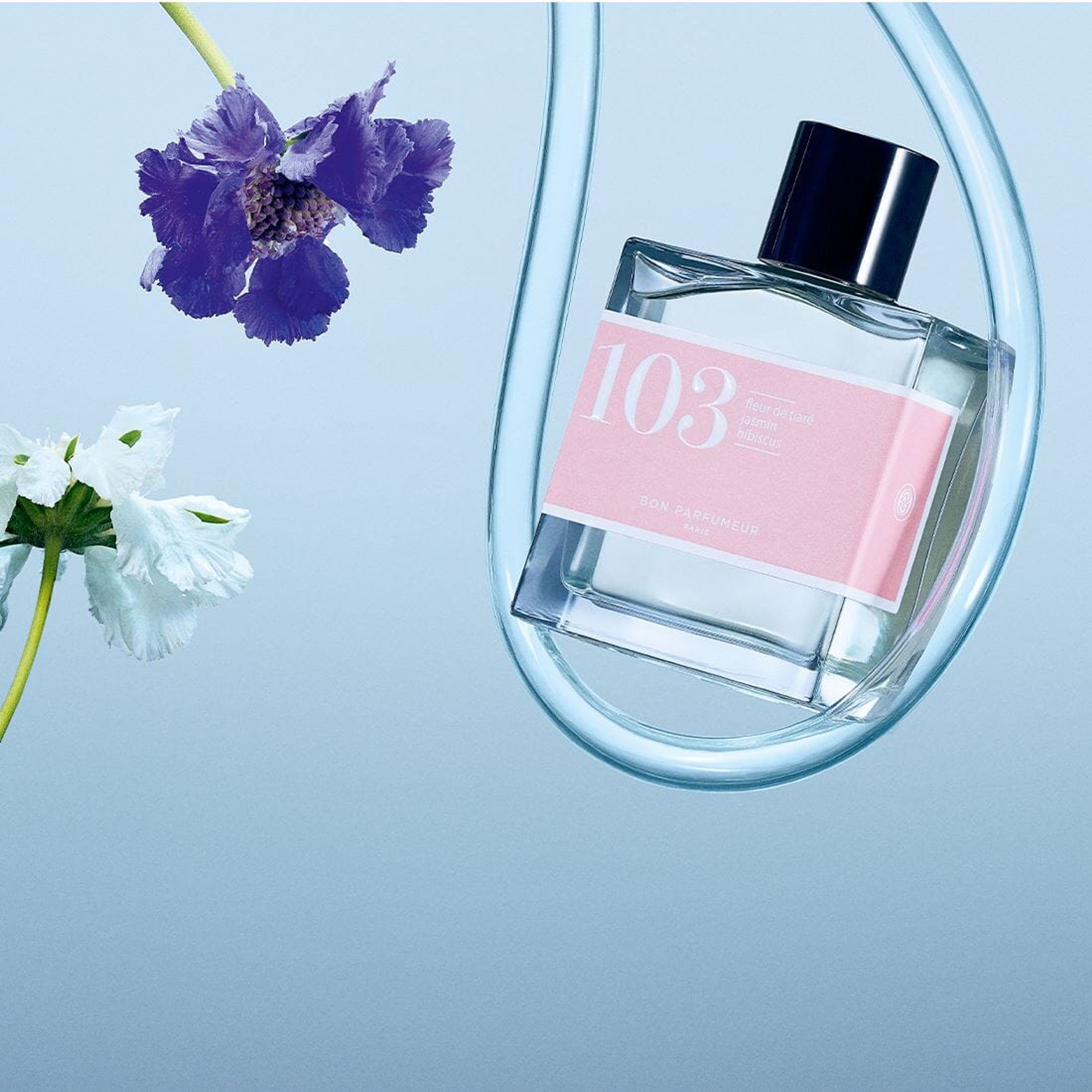 Eau de parfum 103 with tiare flower, jasmine and hibiscus