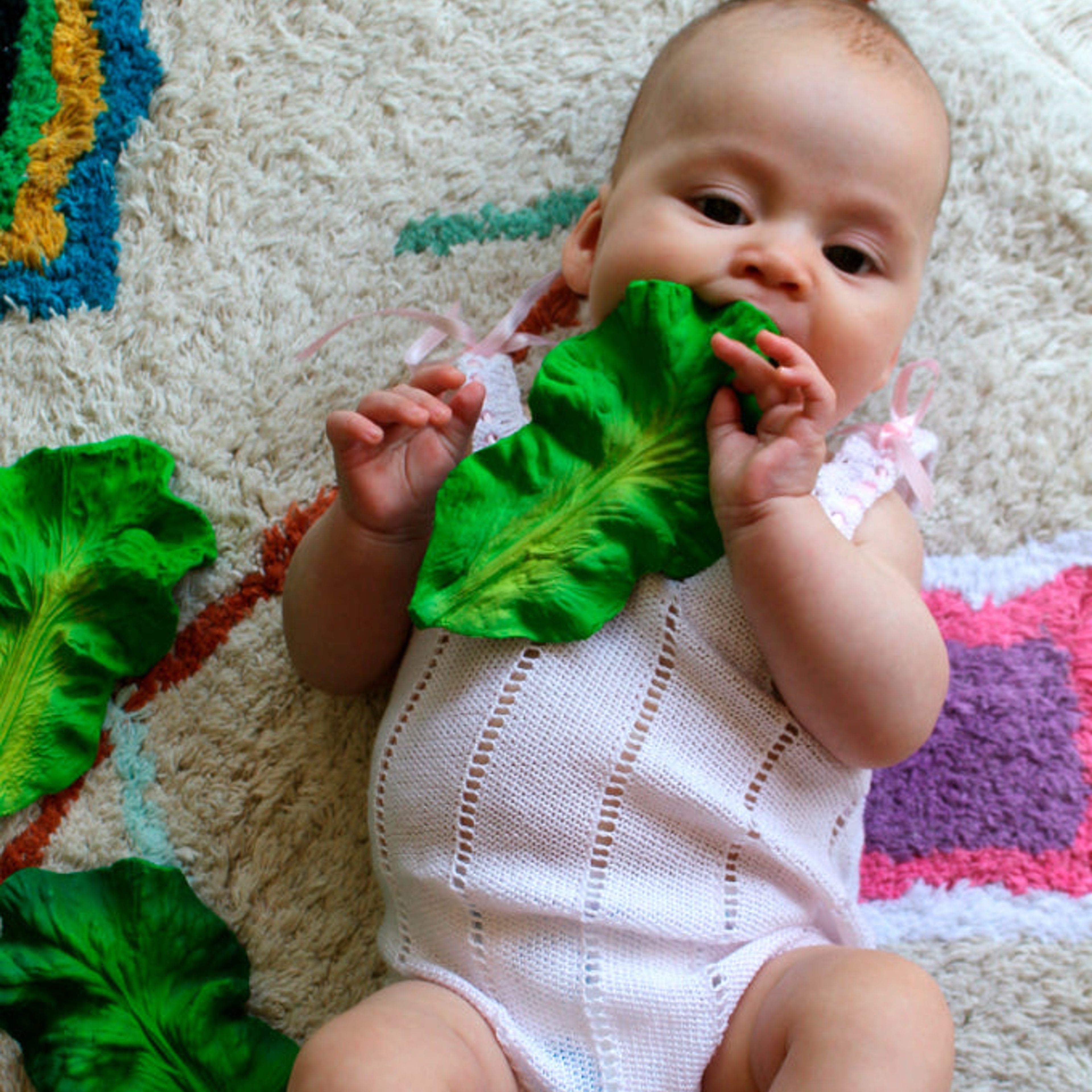 Natural Rubber Kale Teether