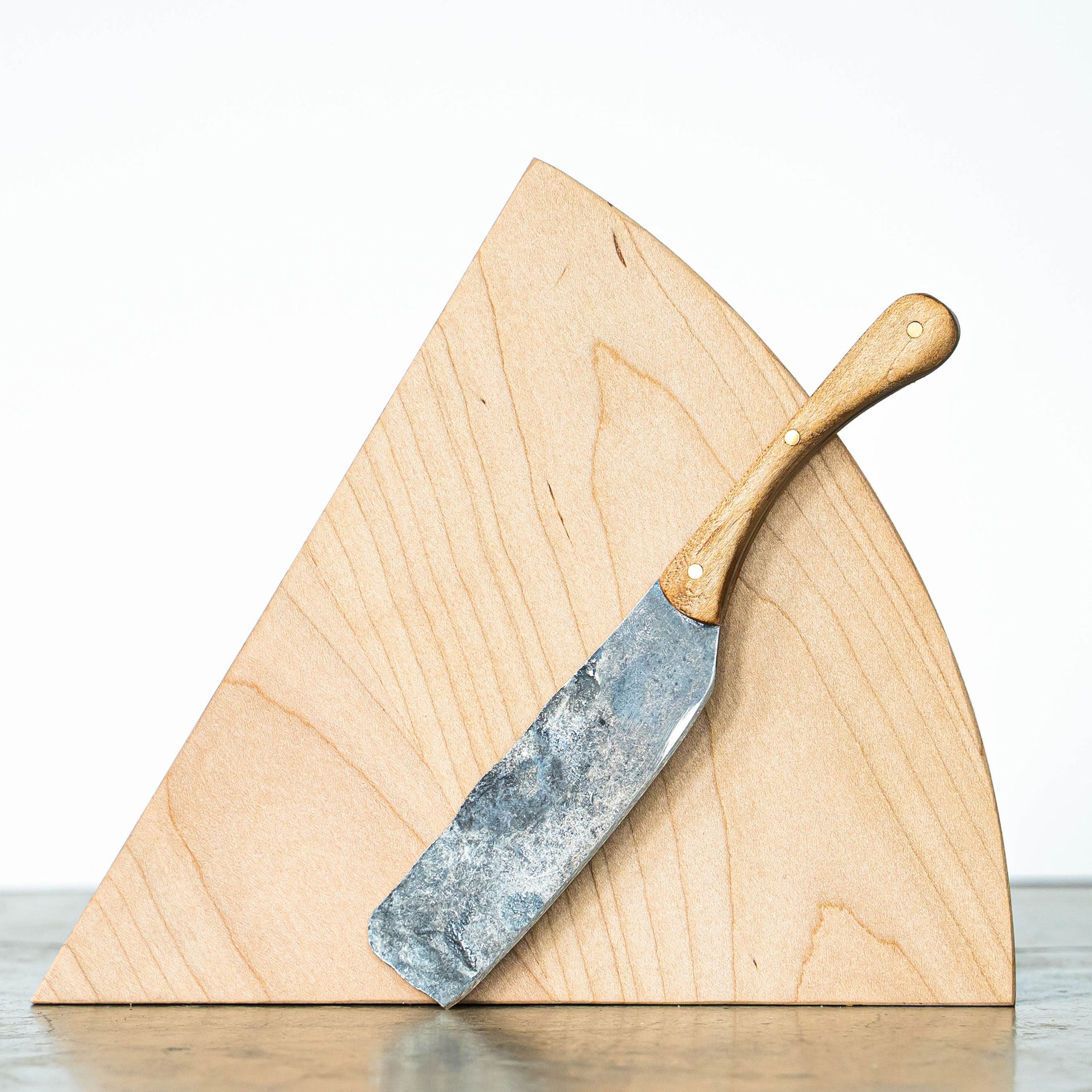 Serving Block with Hand-Forged Cheese Knife