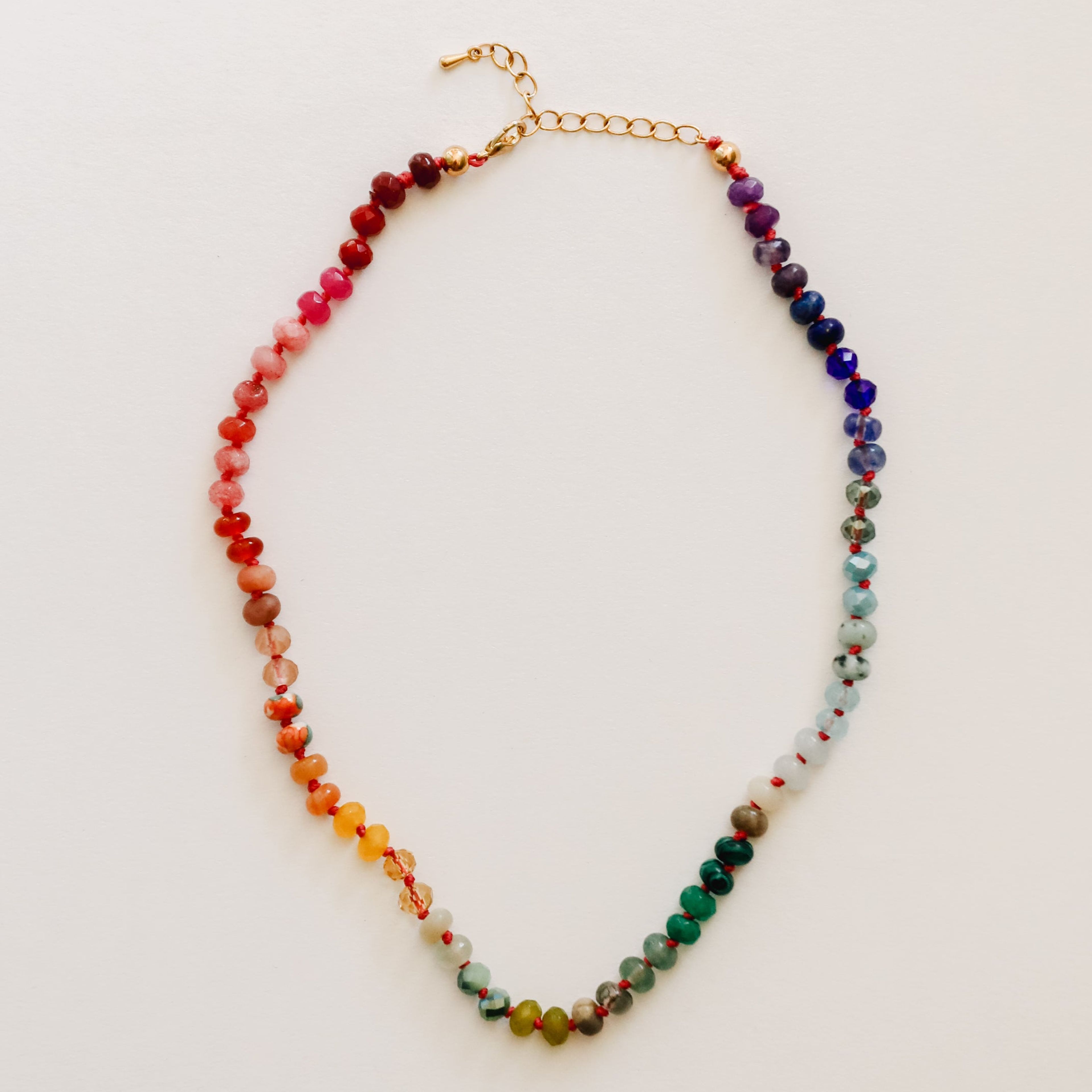 Natural Rainbow Gemstone Necklace