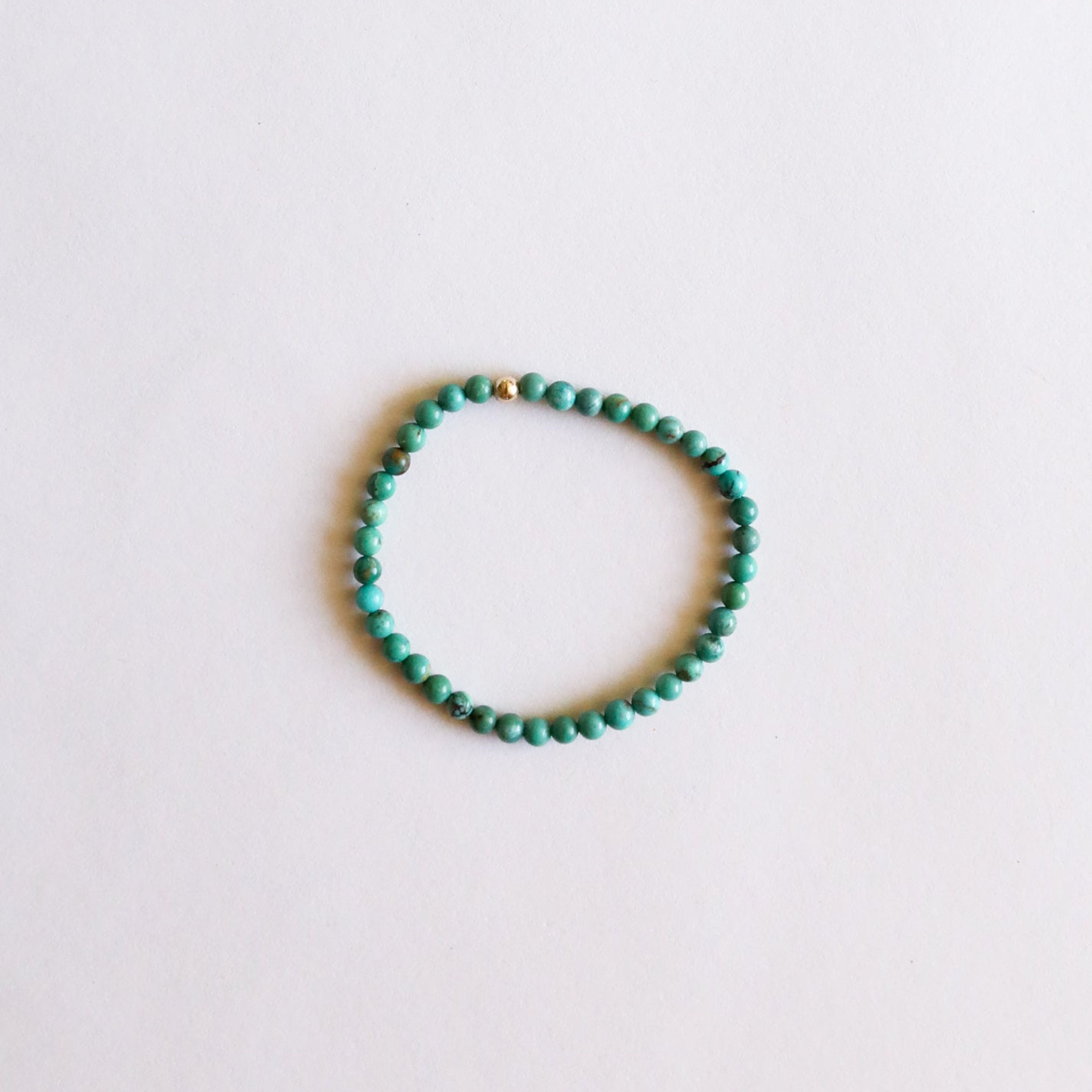 Natural Turquoise + Gold || Adult Bracelet