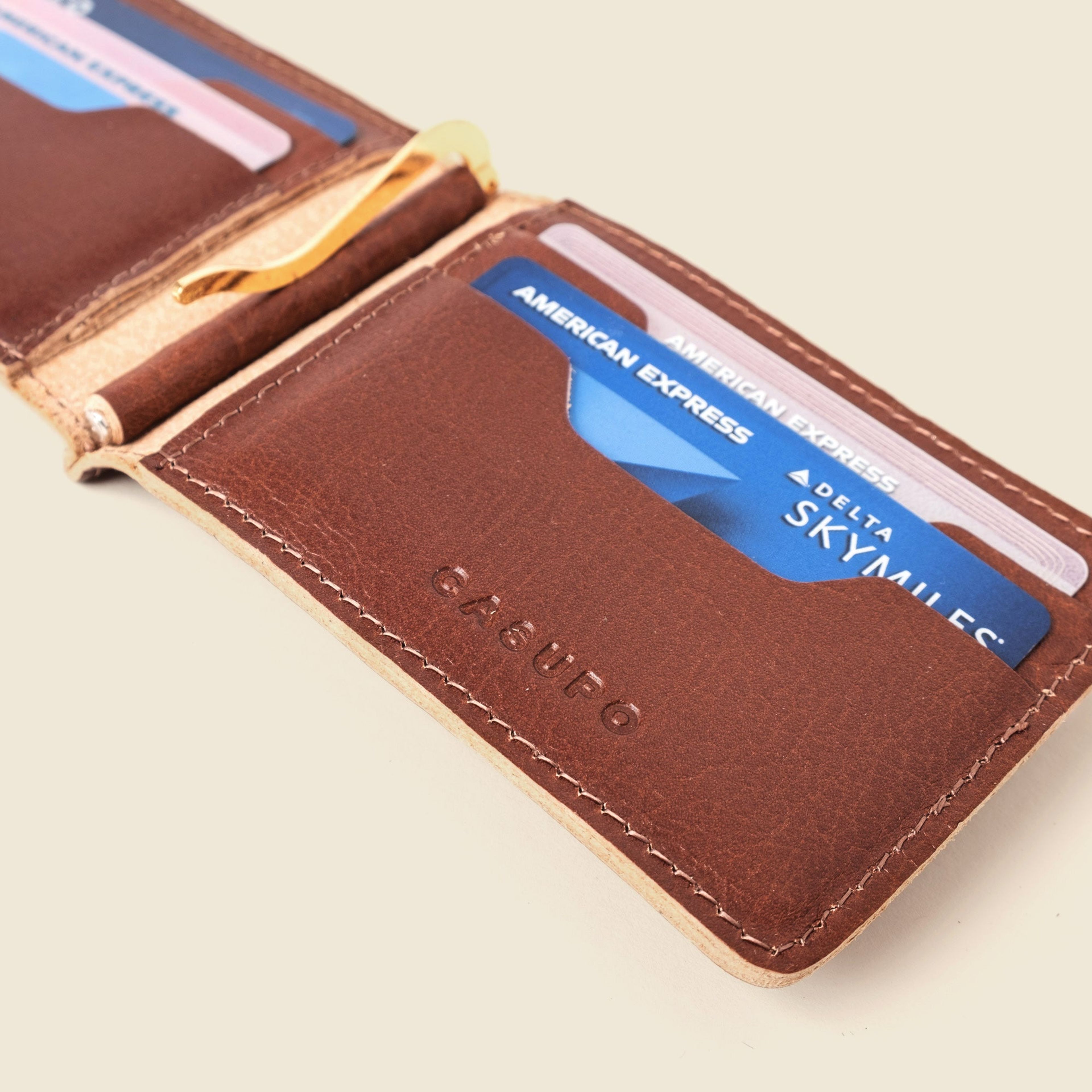 Bifold Money Clip Wallet - Chocolate