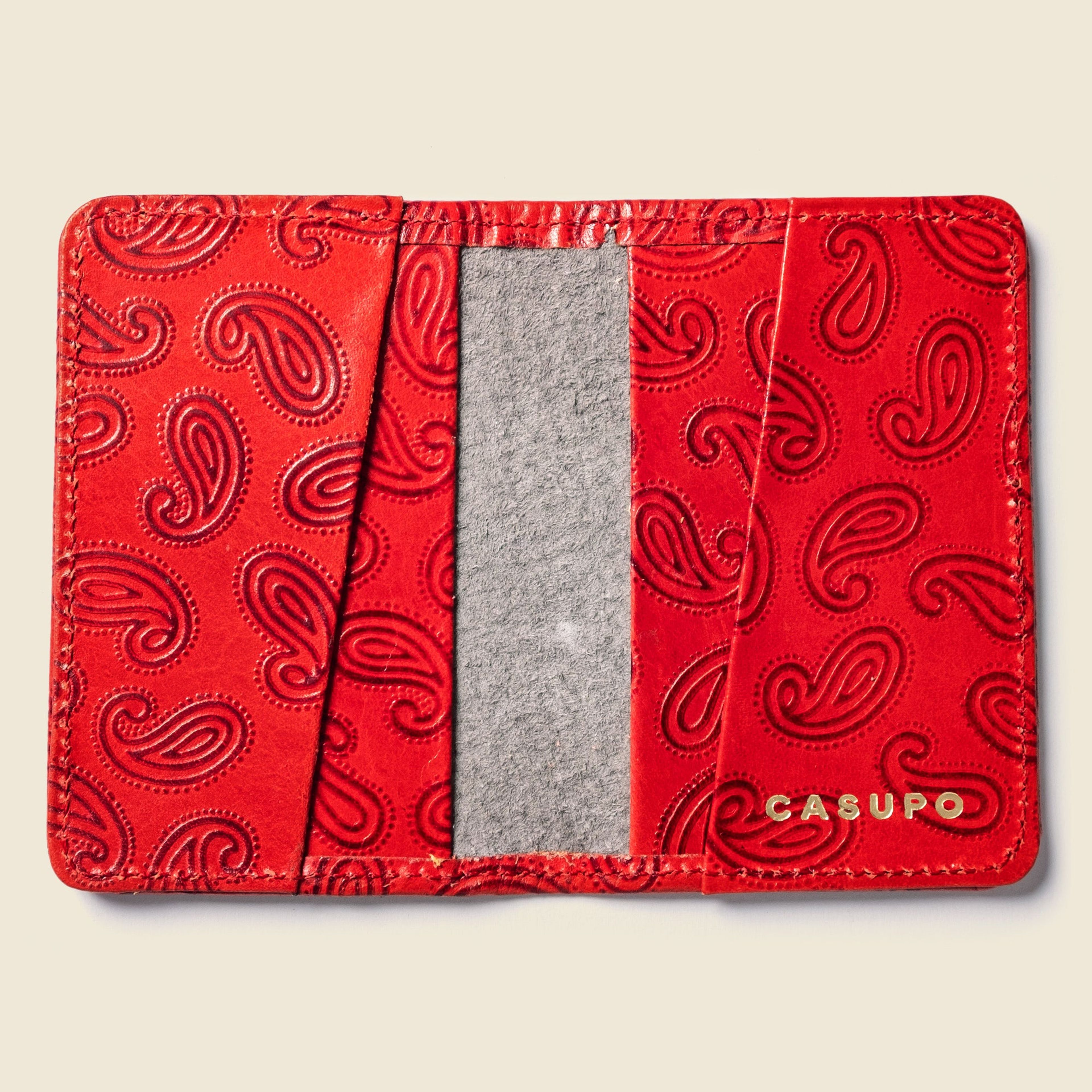 Compact Bifold - Red Paisley