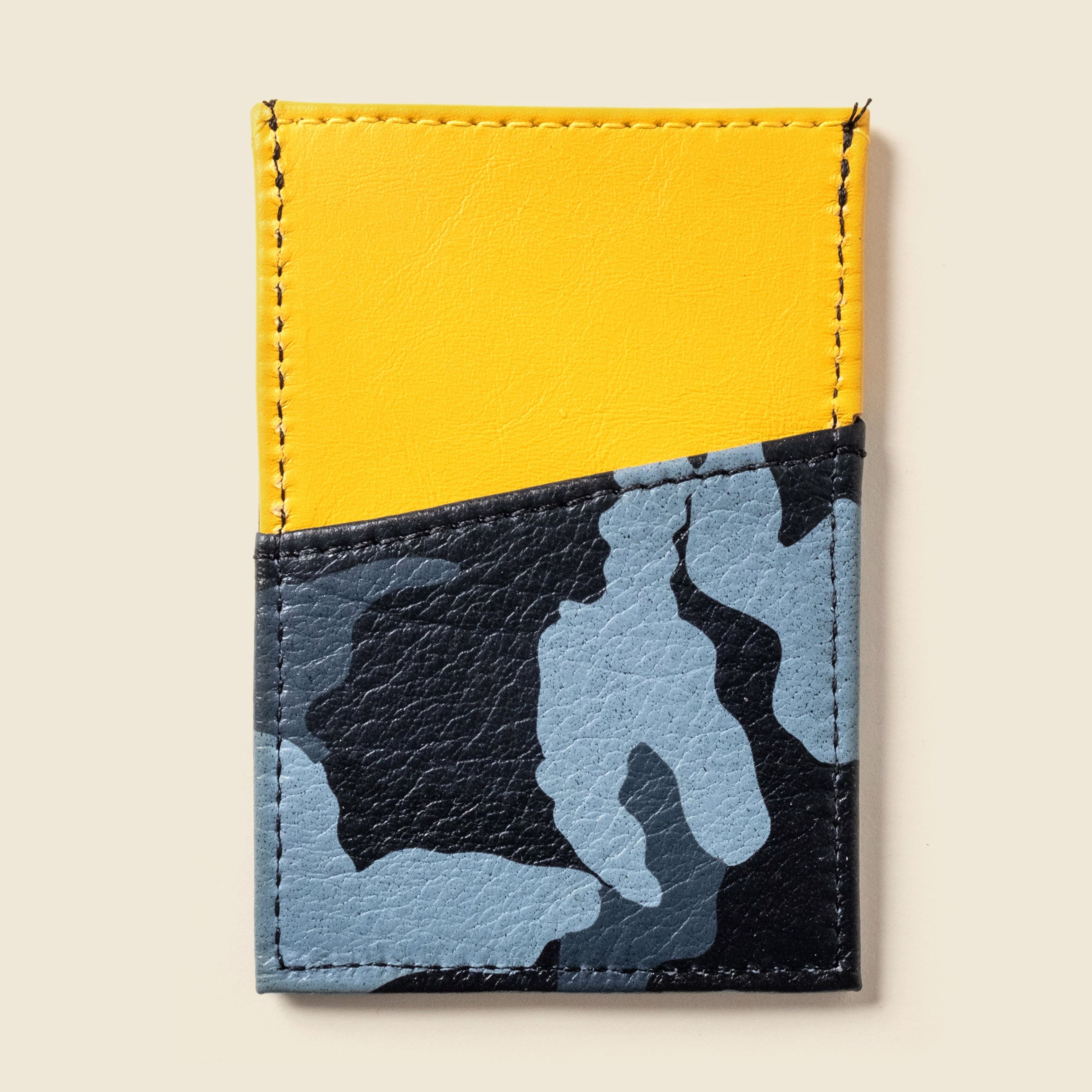 Minimalist Wallet - Blue Camo / Yellow