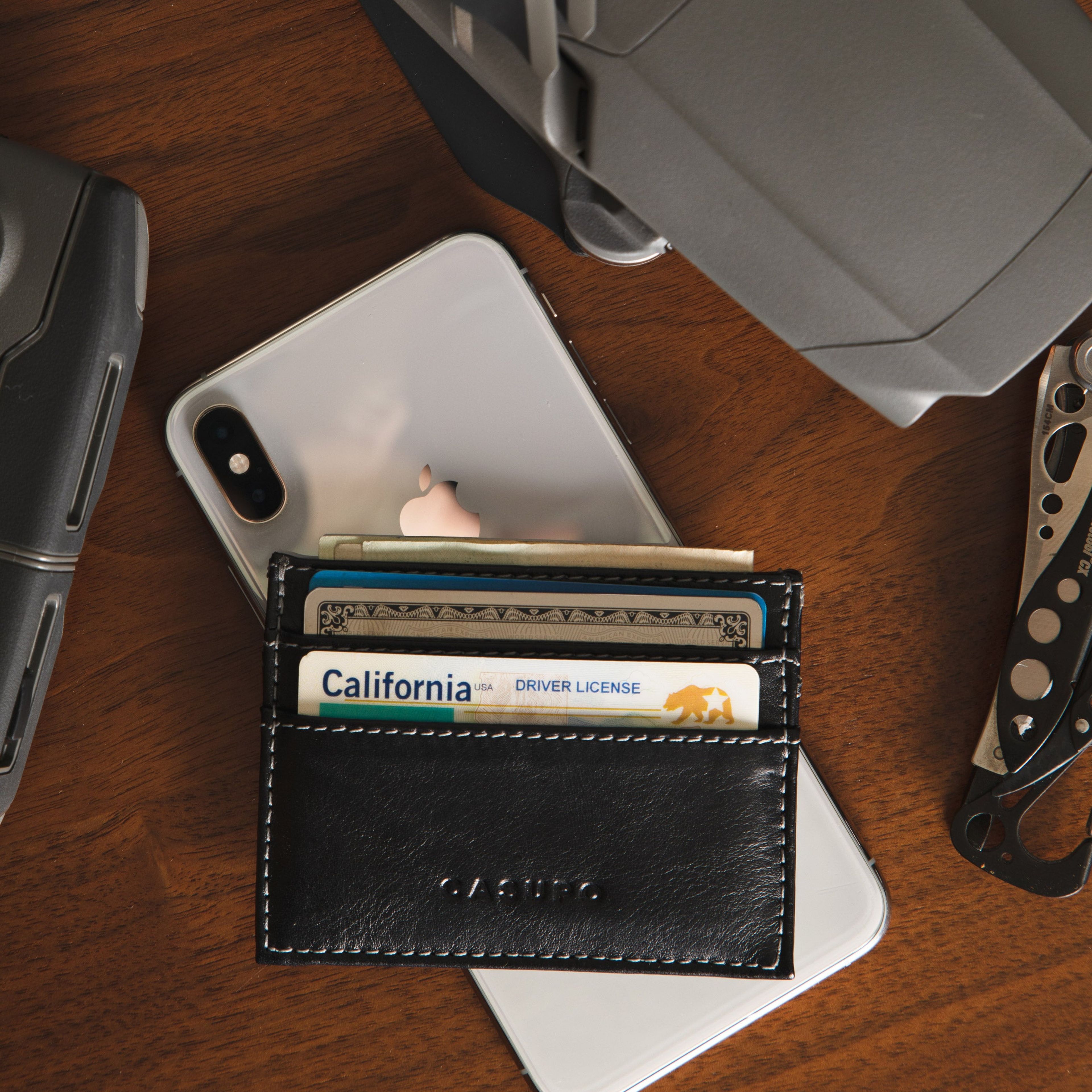 Slim Card Holder Wallet - Black