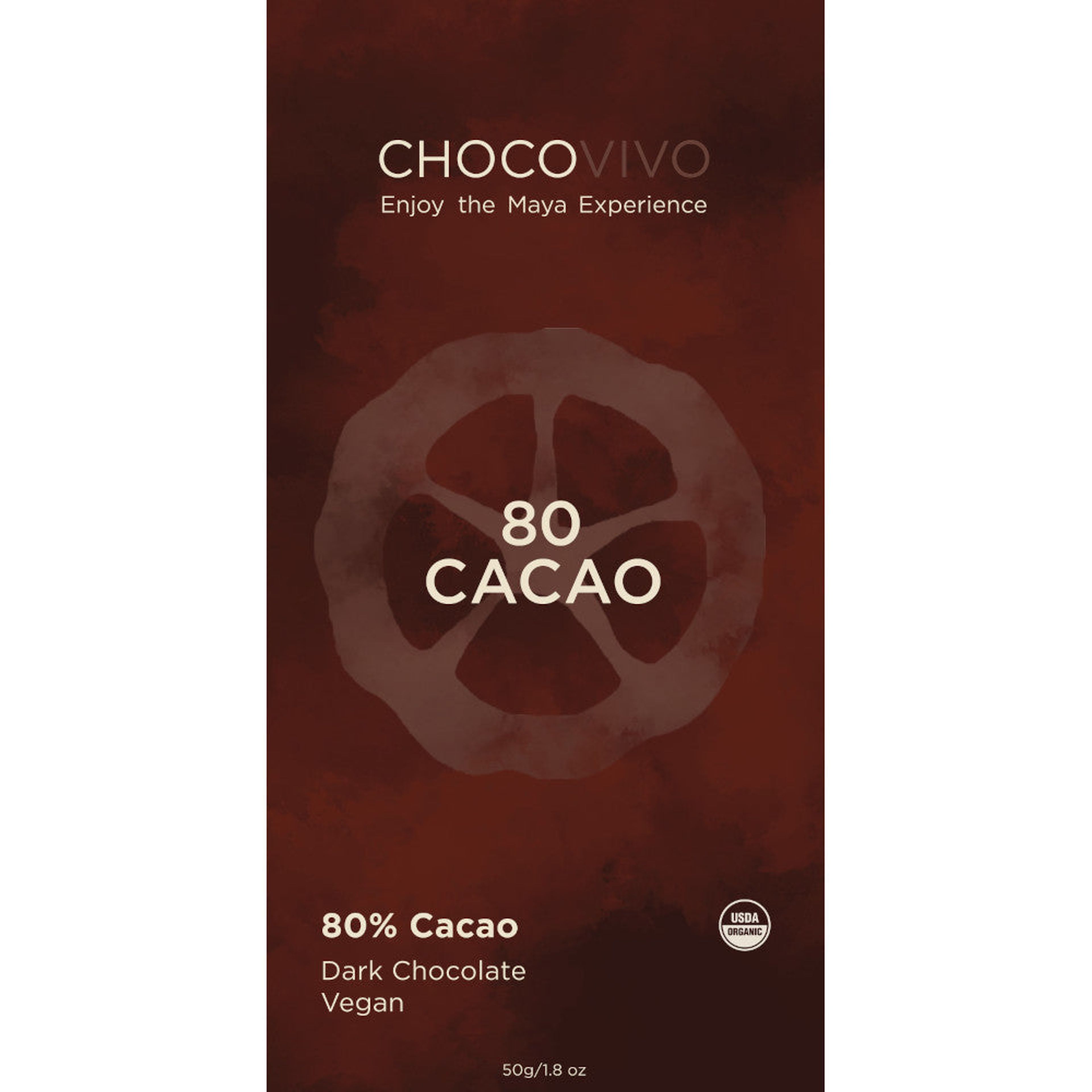 80% Cacao Dark Chocolate Bar