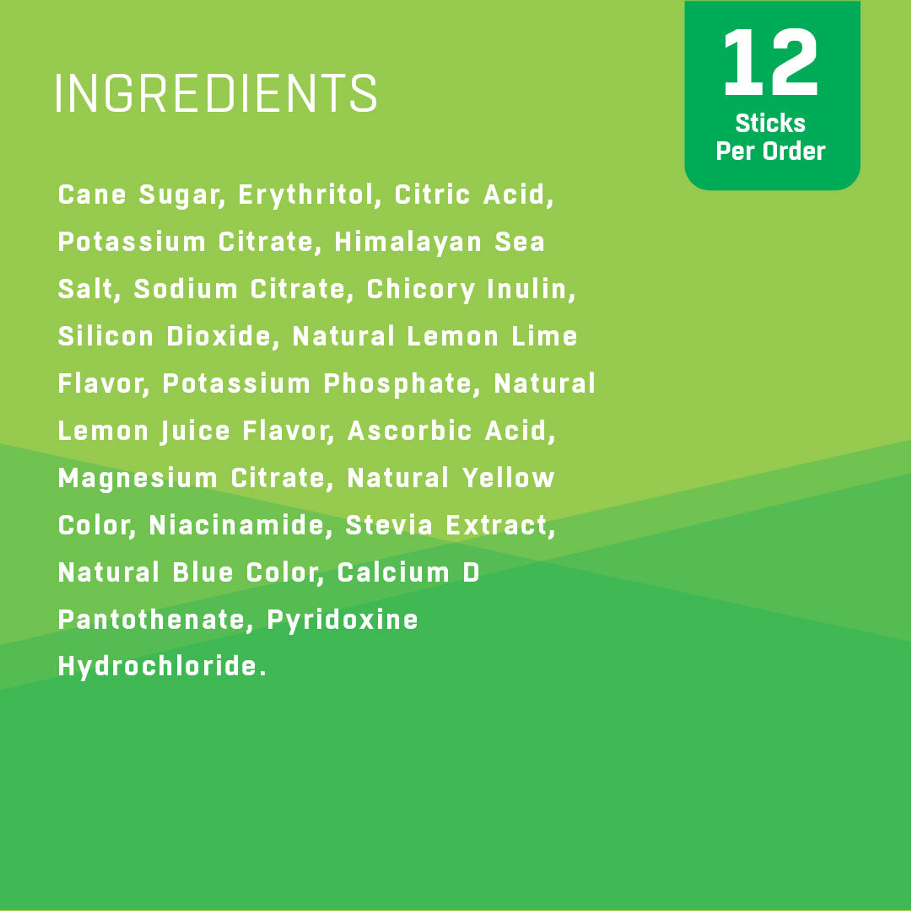 Lemon Lime Instant Electrolyte Drink Mix - 12 Pack
