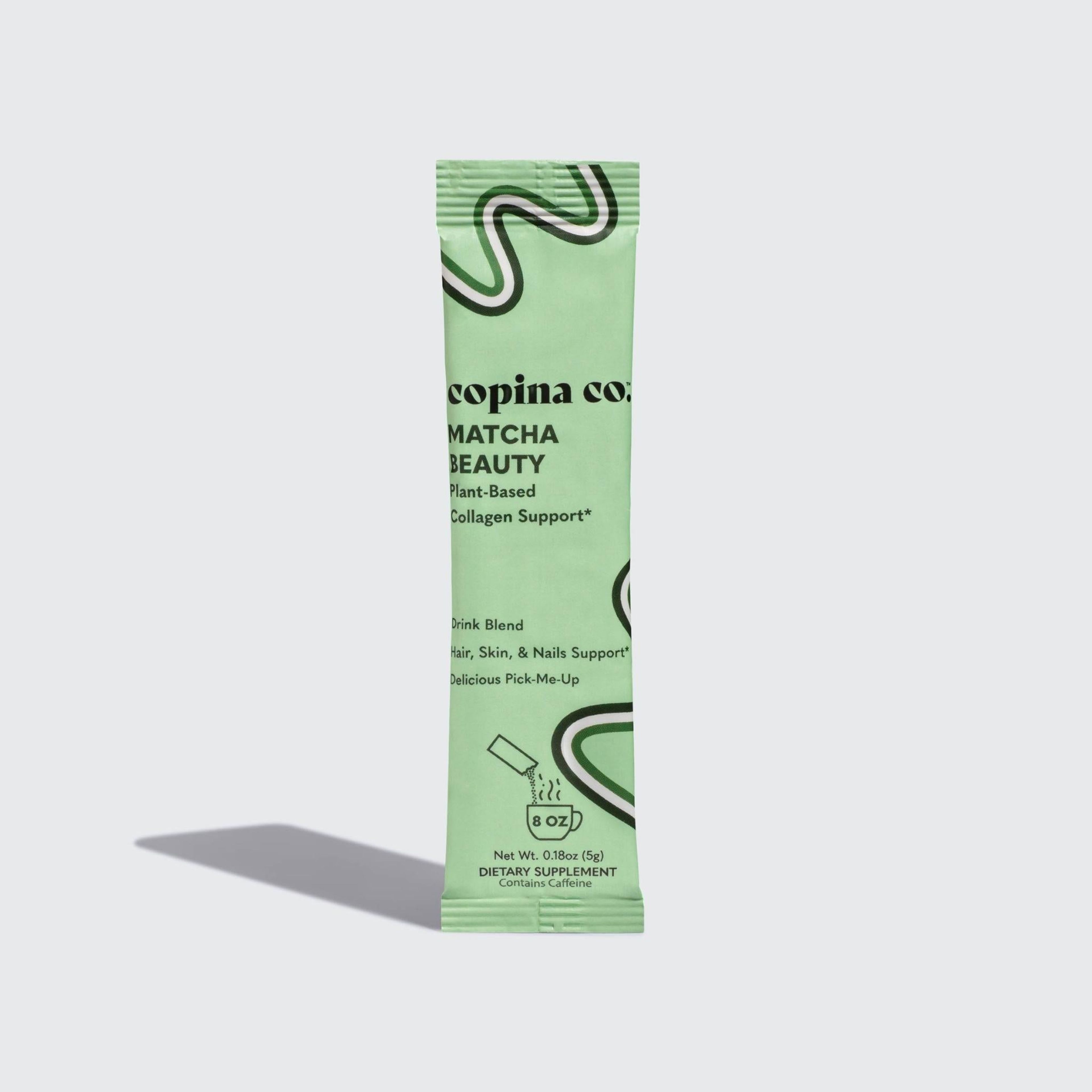 Matcha Beauty Plant-Based Collagen Support Drink Blend Stick Packs