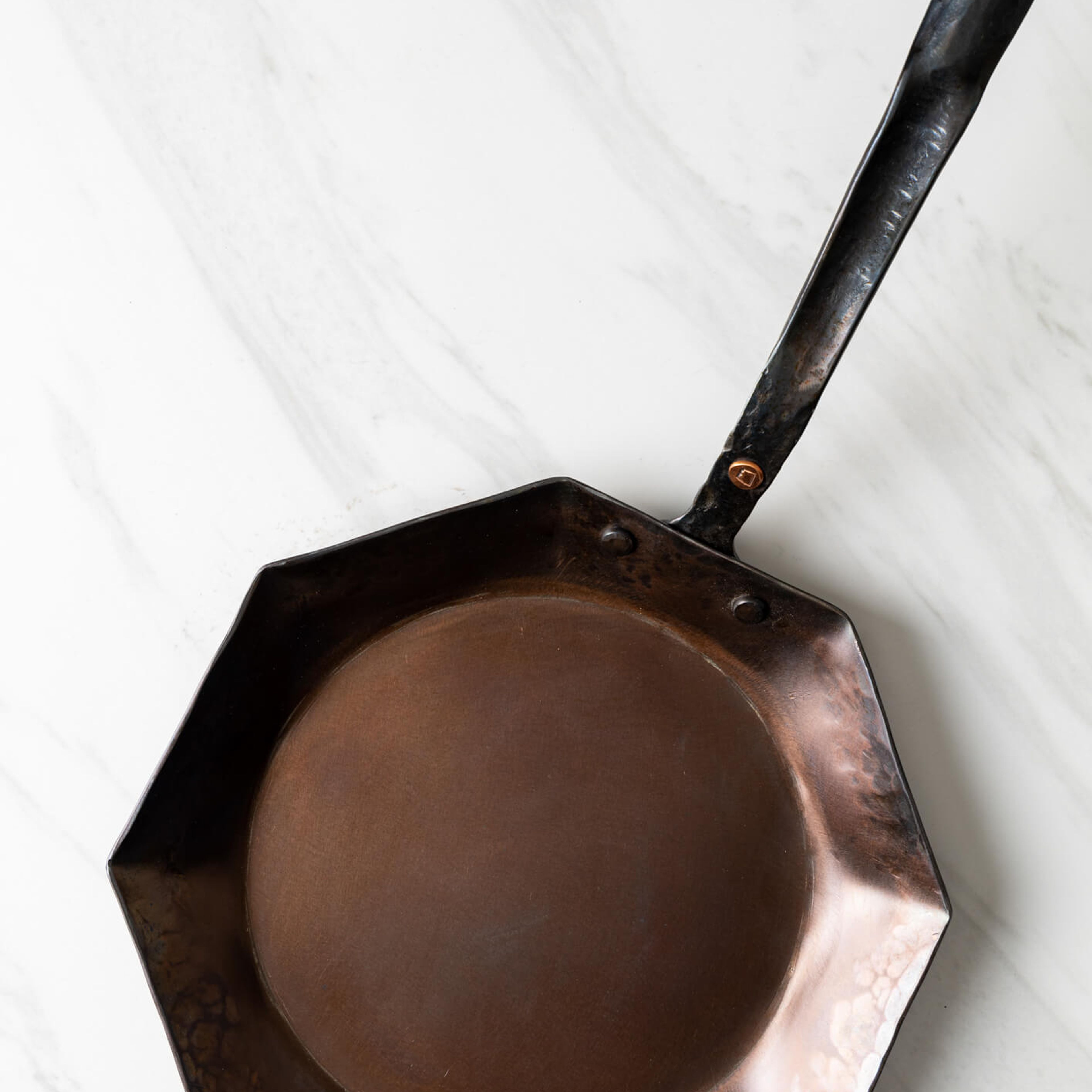 10" Octagon Carbon Steel Skillet - Hand Forged