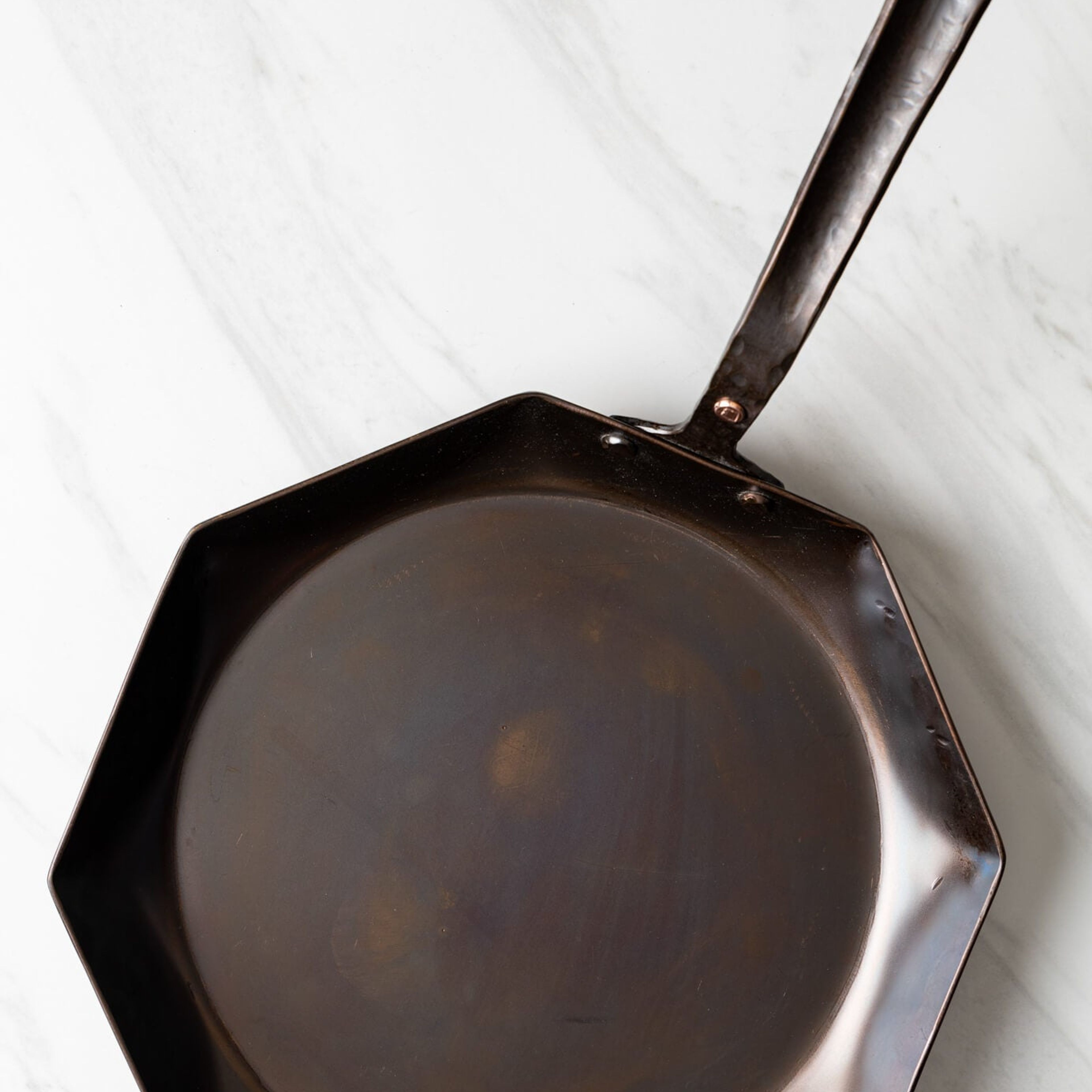 12" Octagon Carbon Steel Skillet - Hand Forged