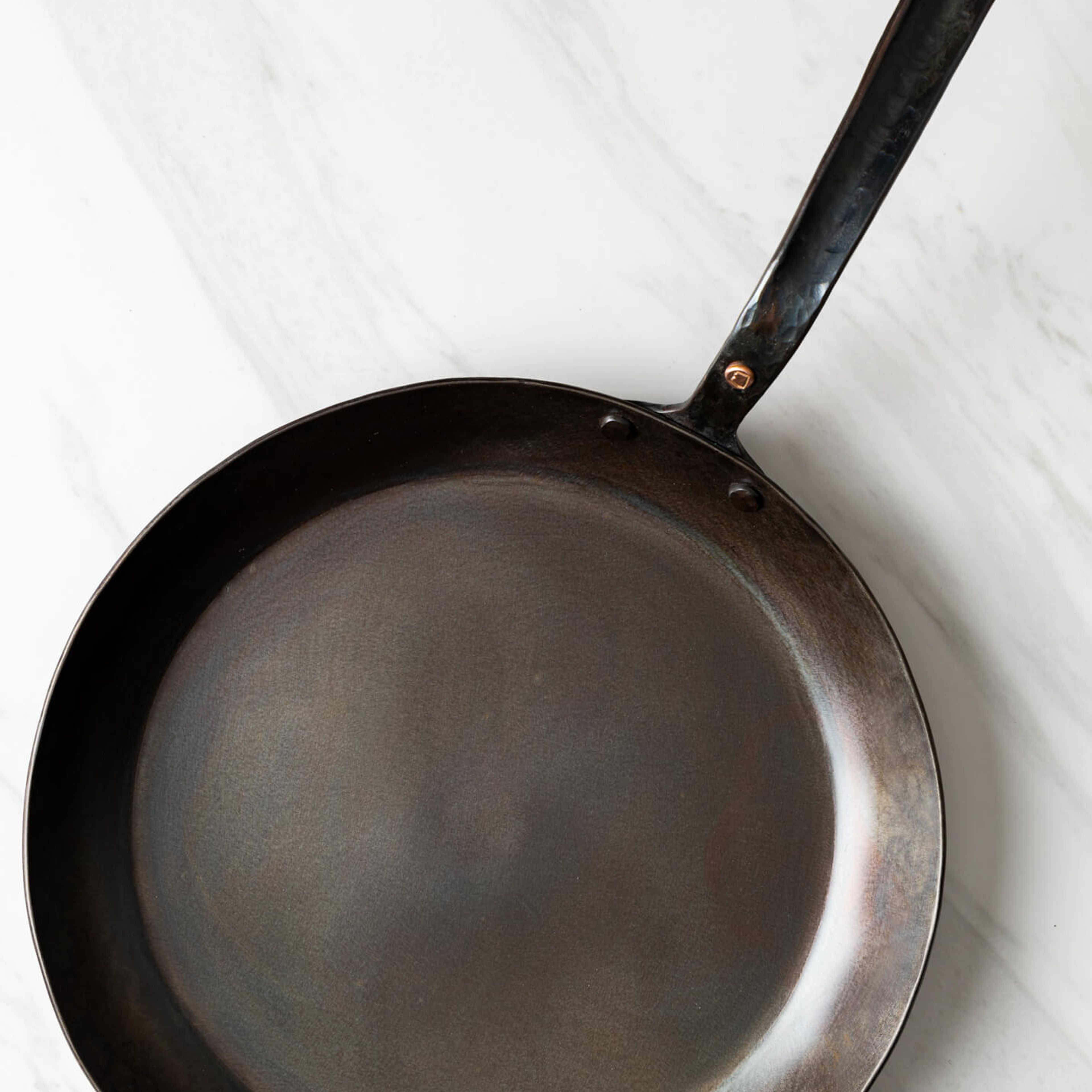 12" Round Carbon Steel Skillet - Hand Forged