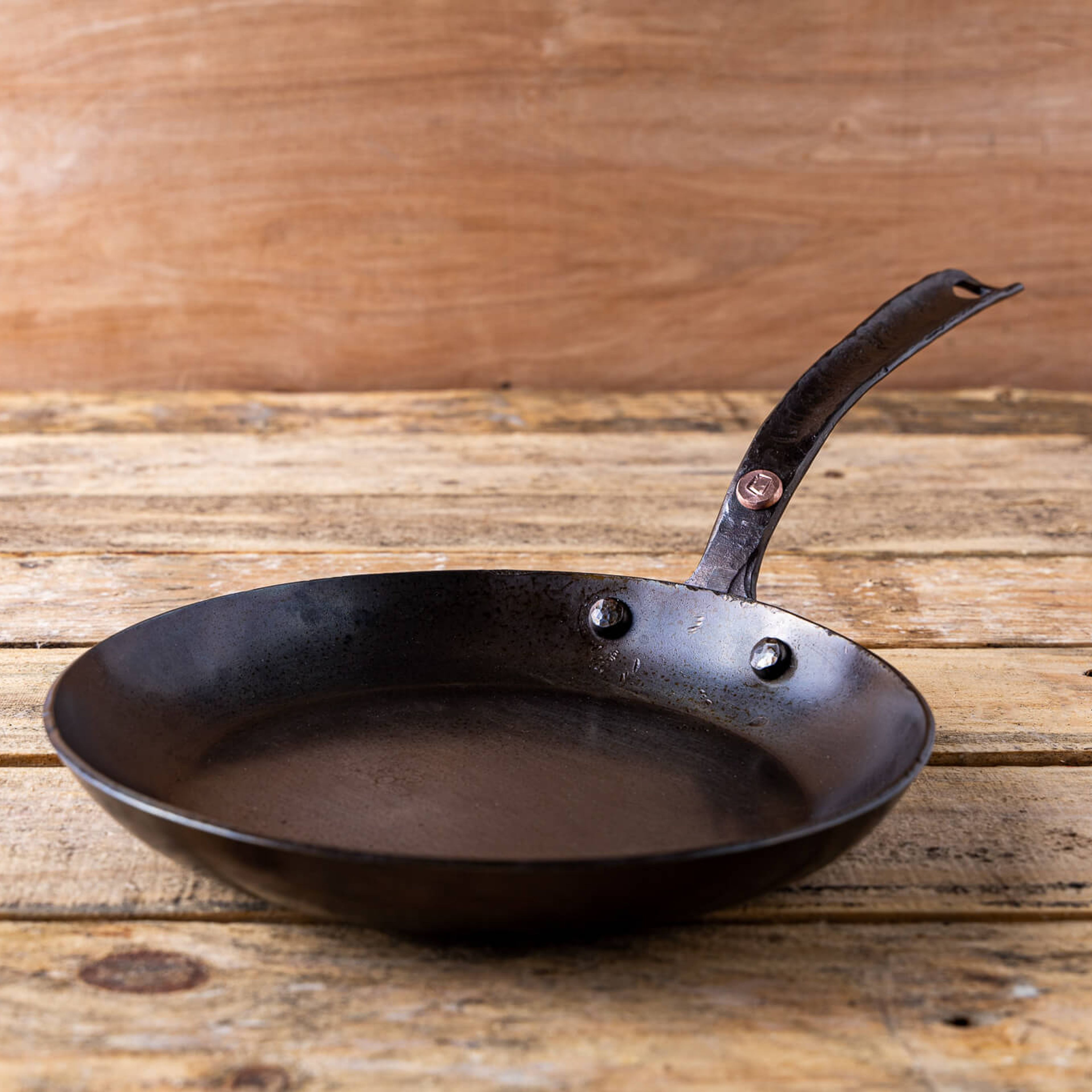 8" Round Carbon Steel Skillet - Hand Forged