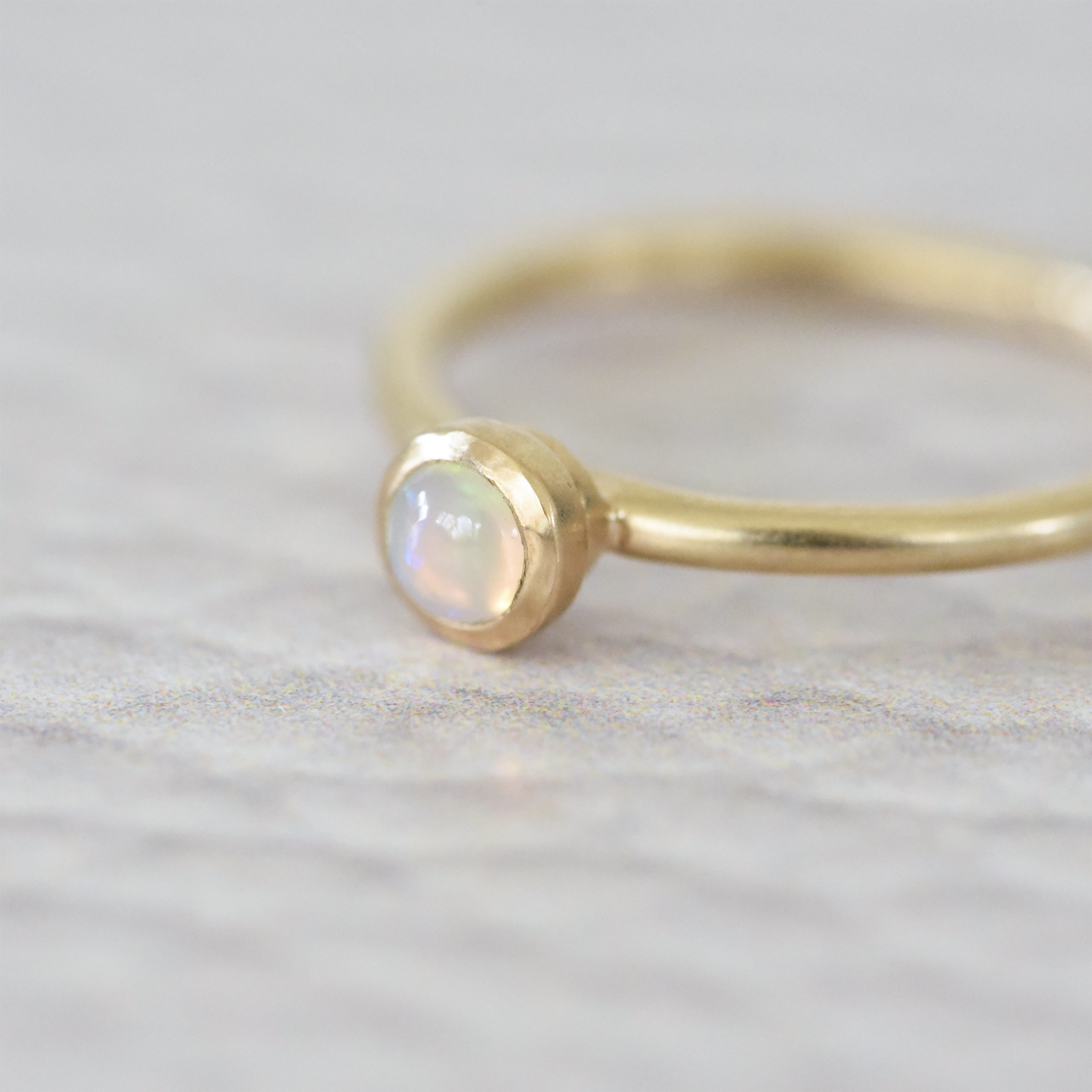 Gold Opal Ring Size 7.75