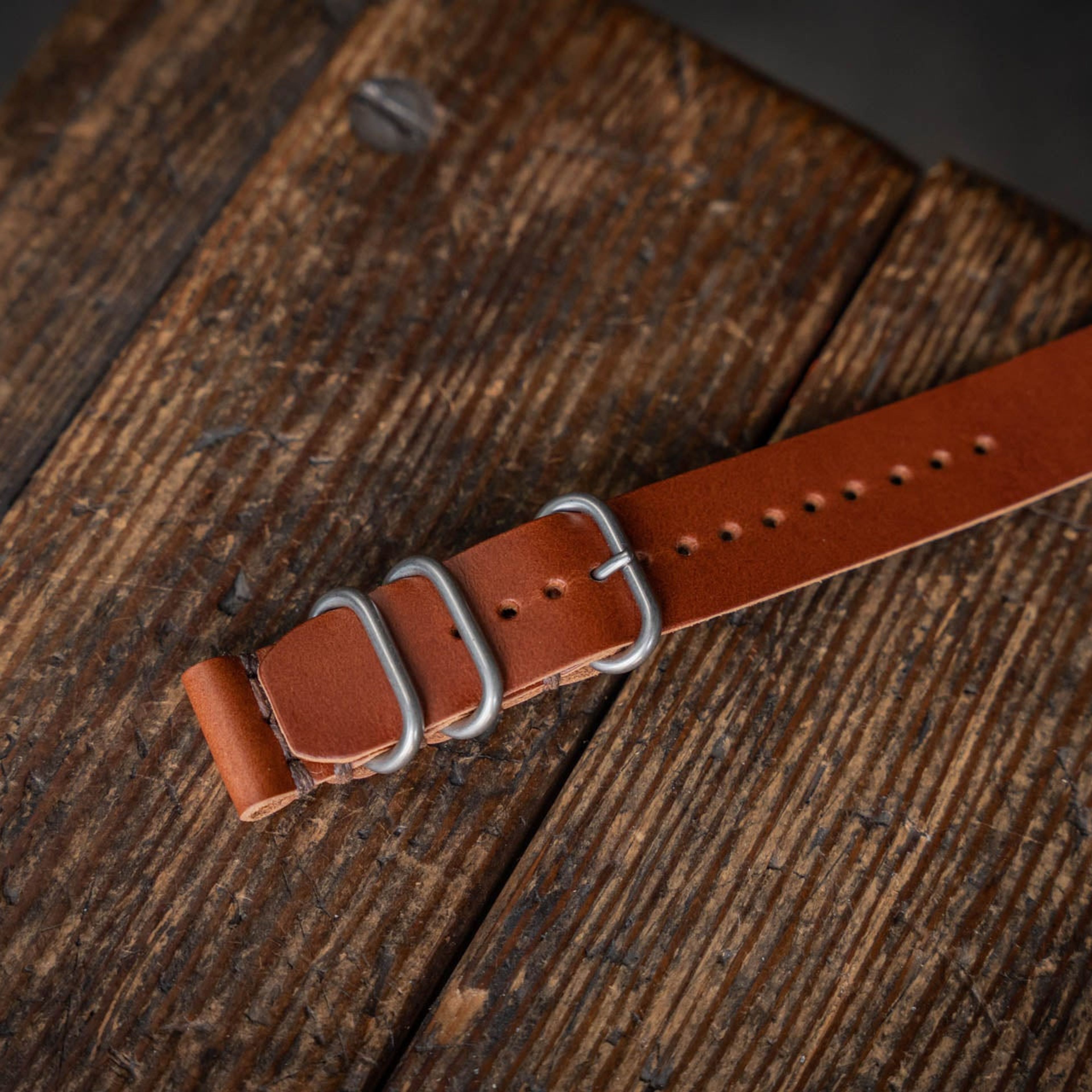 Leather Watch Strap Brown