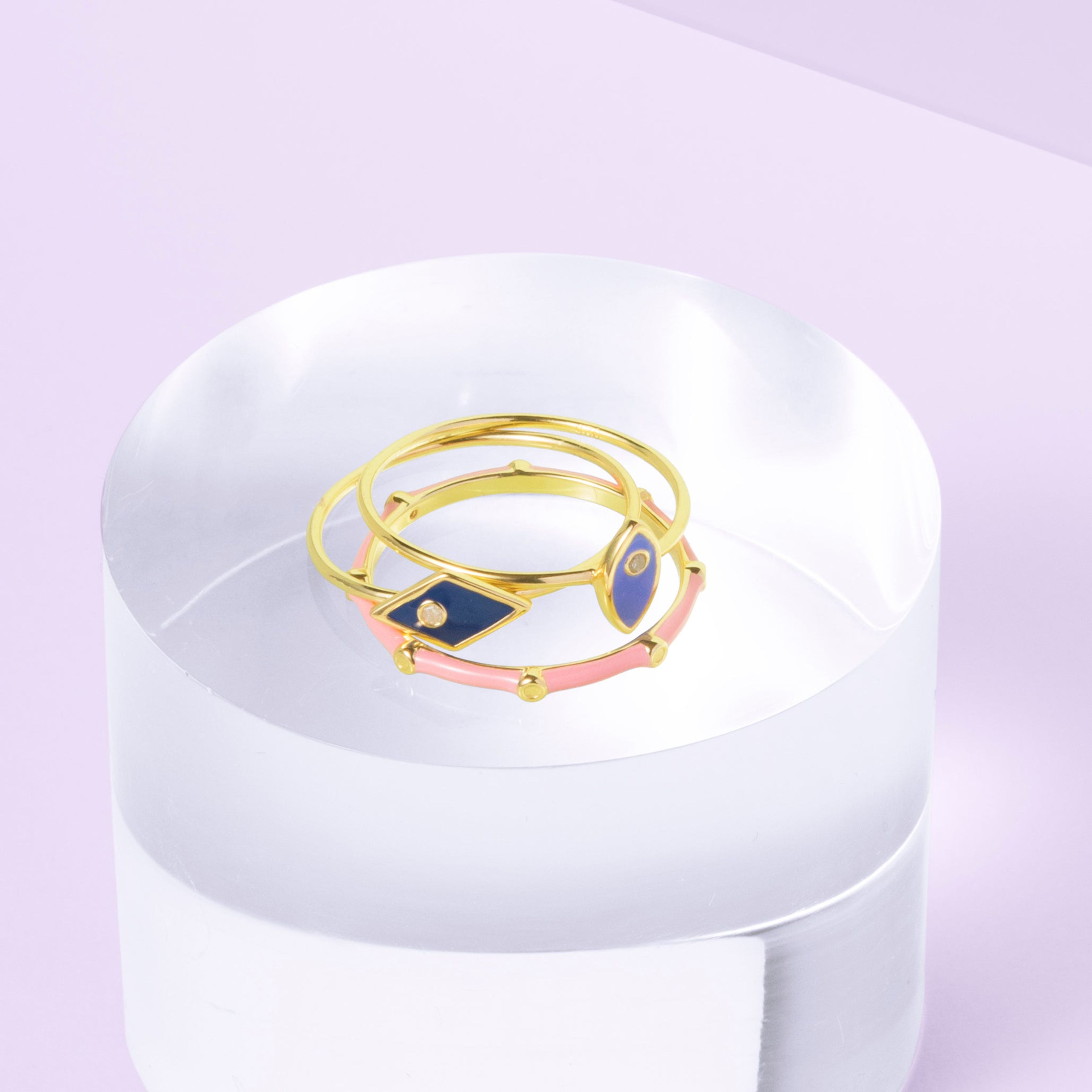 Triple Threat Diamond Ring - Pink