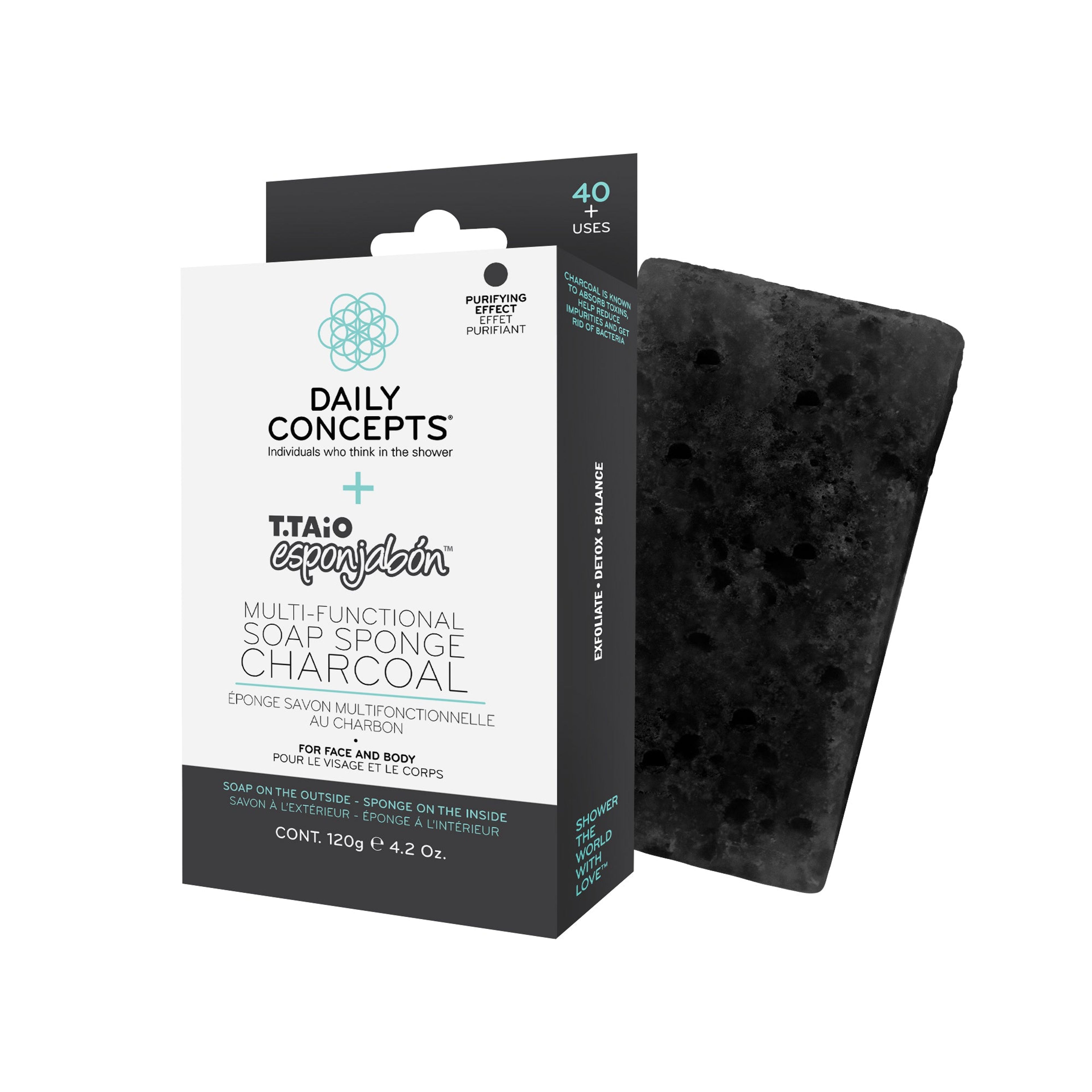 Daily Concepts + Esponjabon Multi-Functional Soap Sponge Charcoal