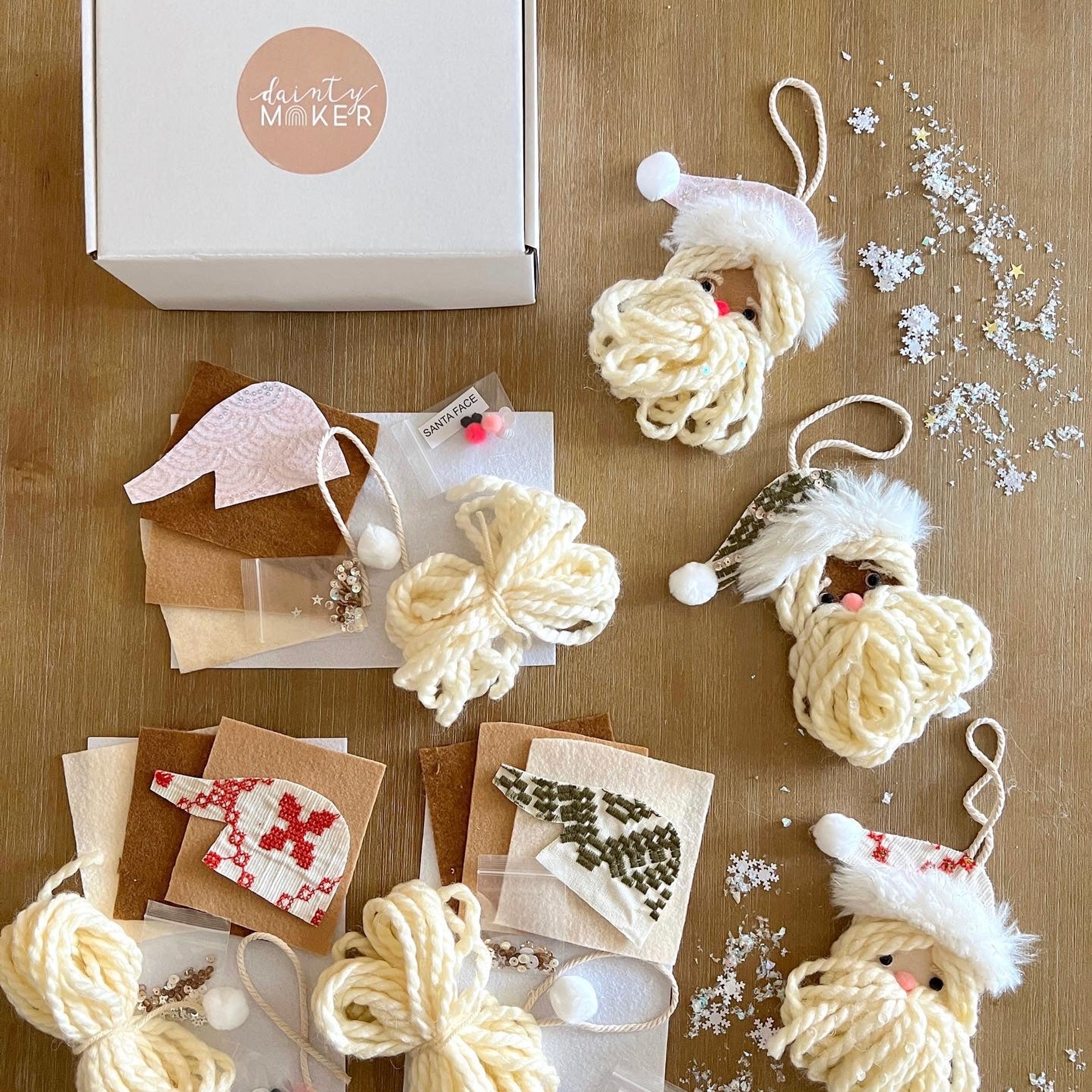 Dainty Maker Craft Box No. 12 // Jolly Santa Ornament / Gift Topper