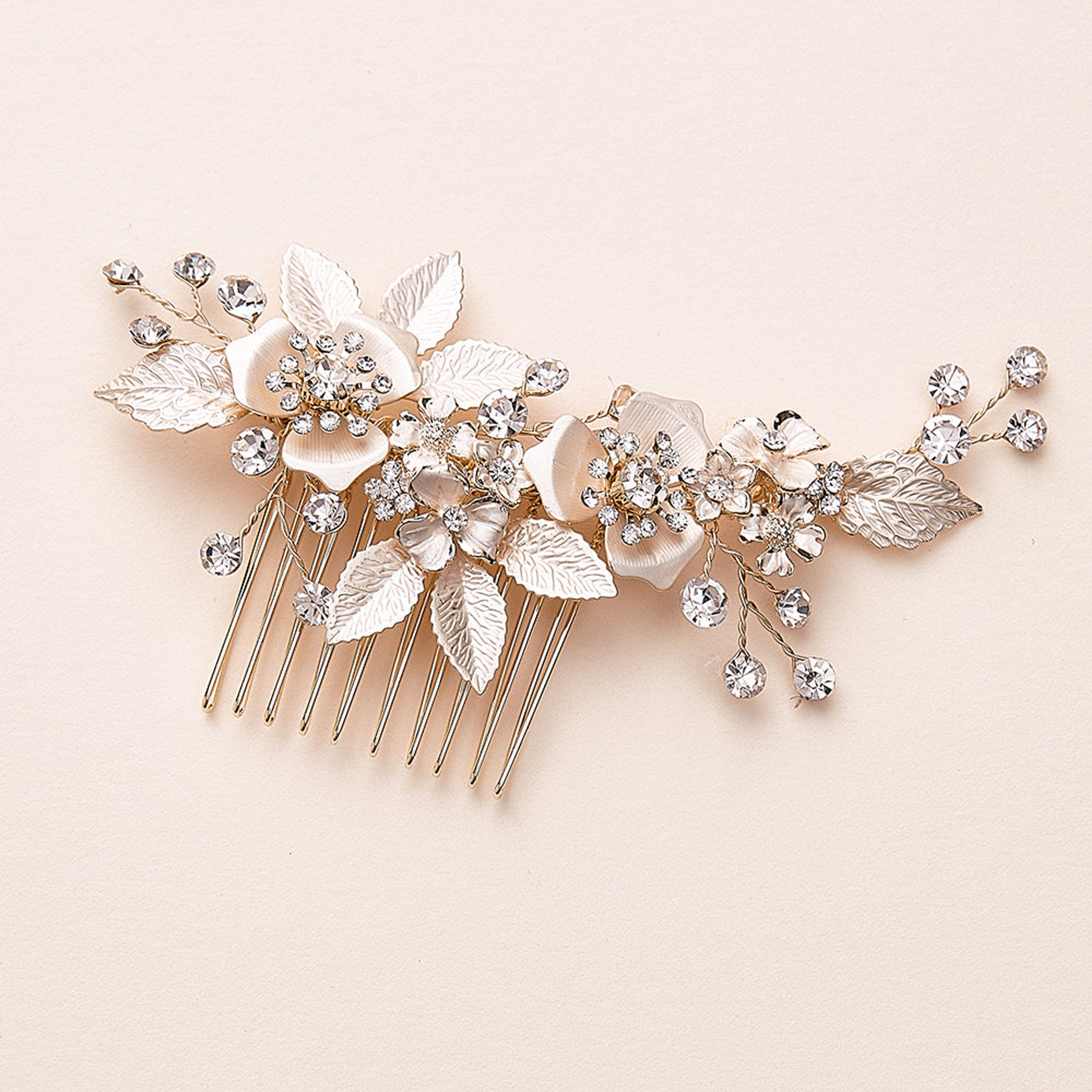 Kacie Floral Bridal Comb