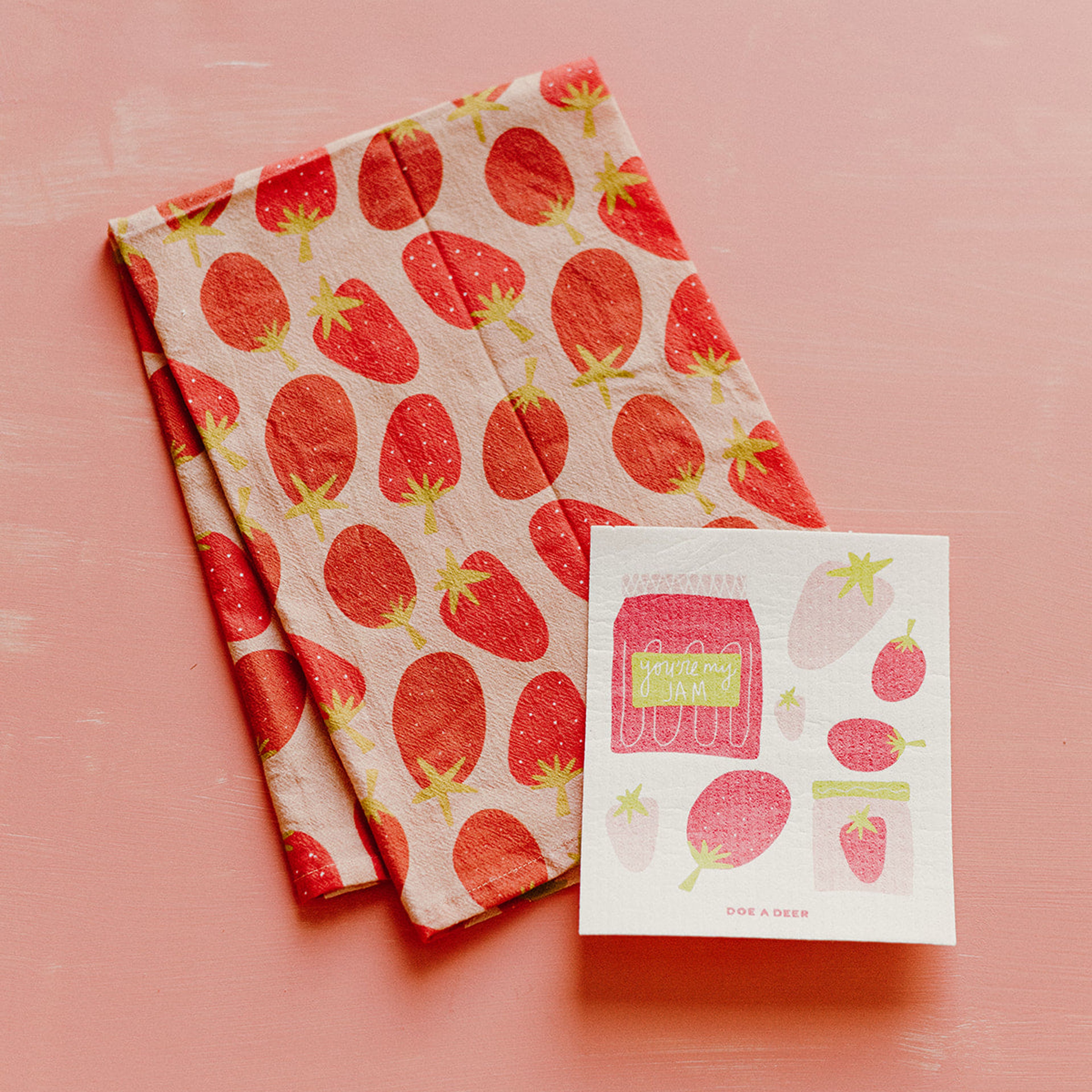 Strawberry Full Pattern - Flour Sack Towel