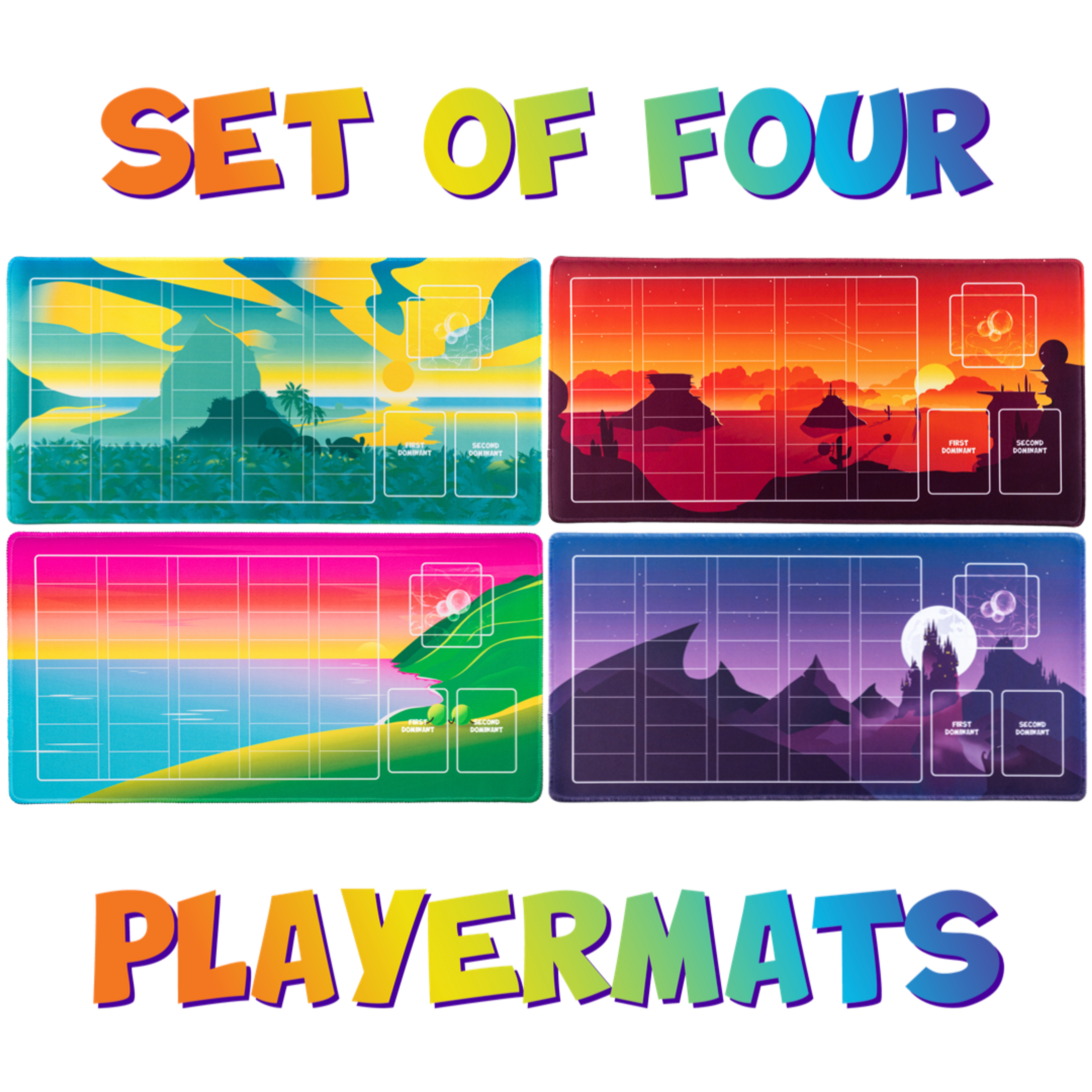 4-PACK of Individual Playmats