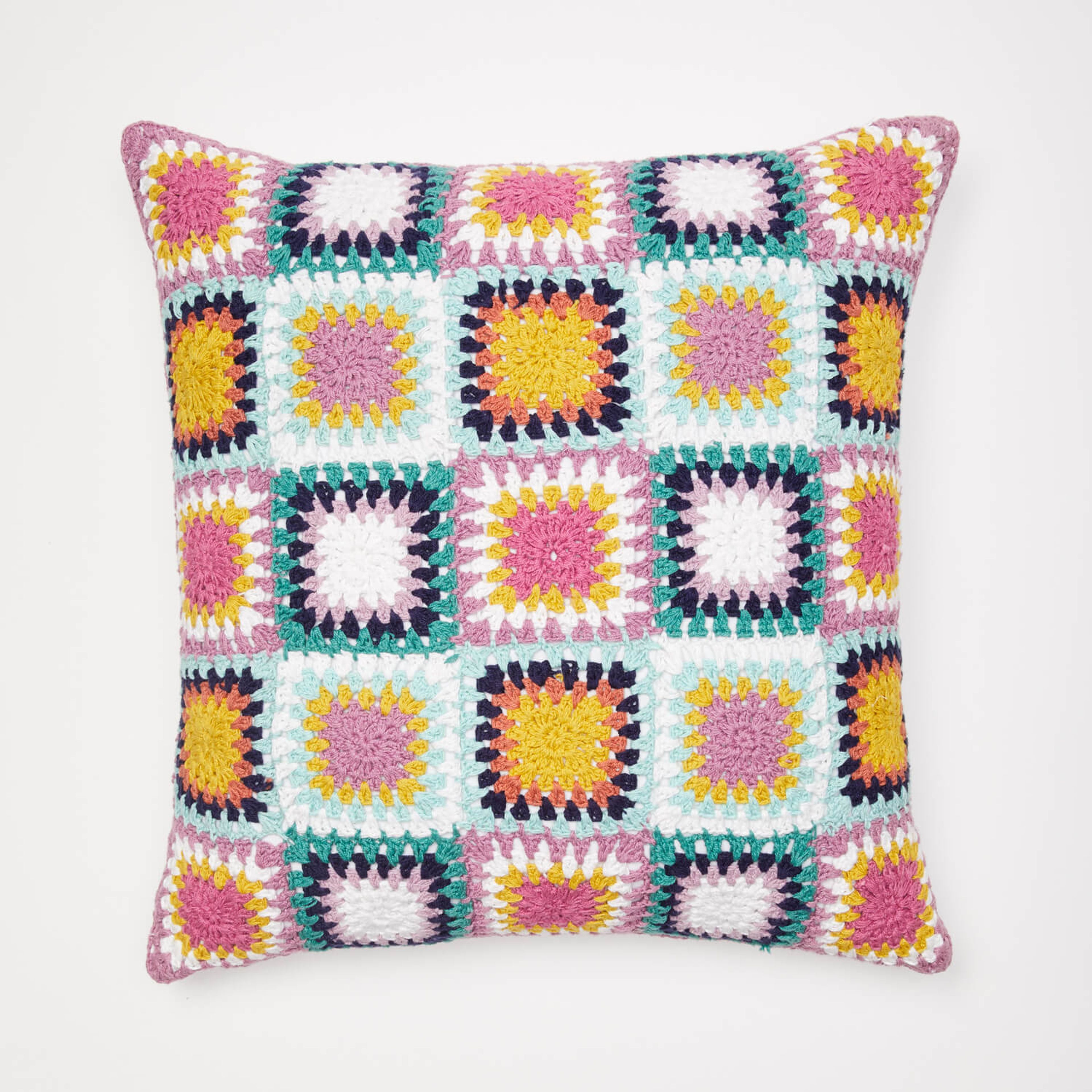 June Crochet Square Pillow