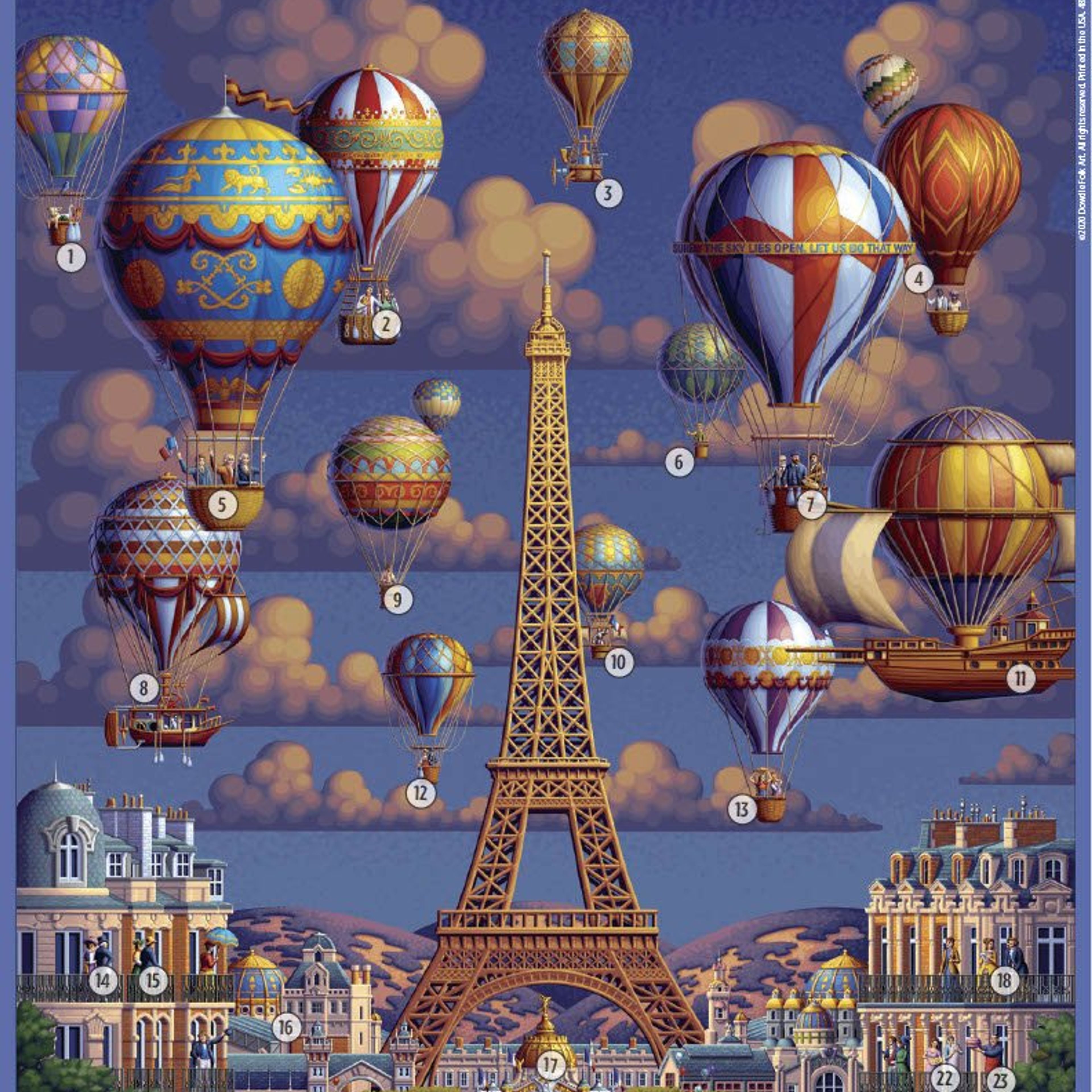 Balloons Over Paris - 100 Piece