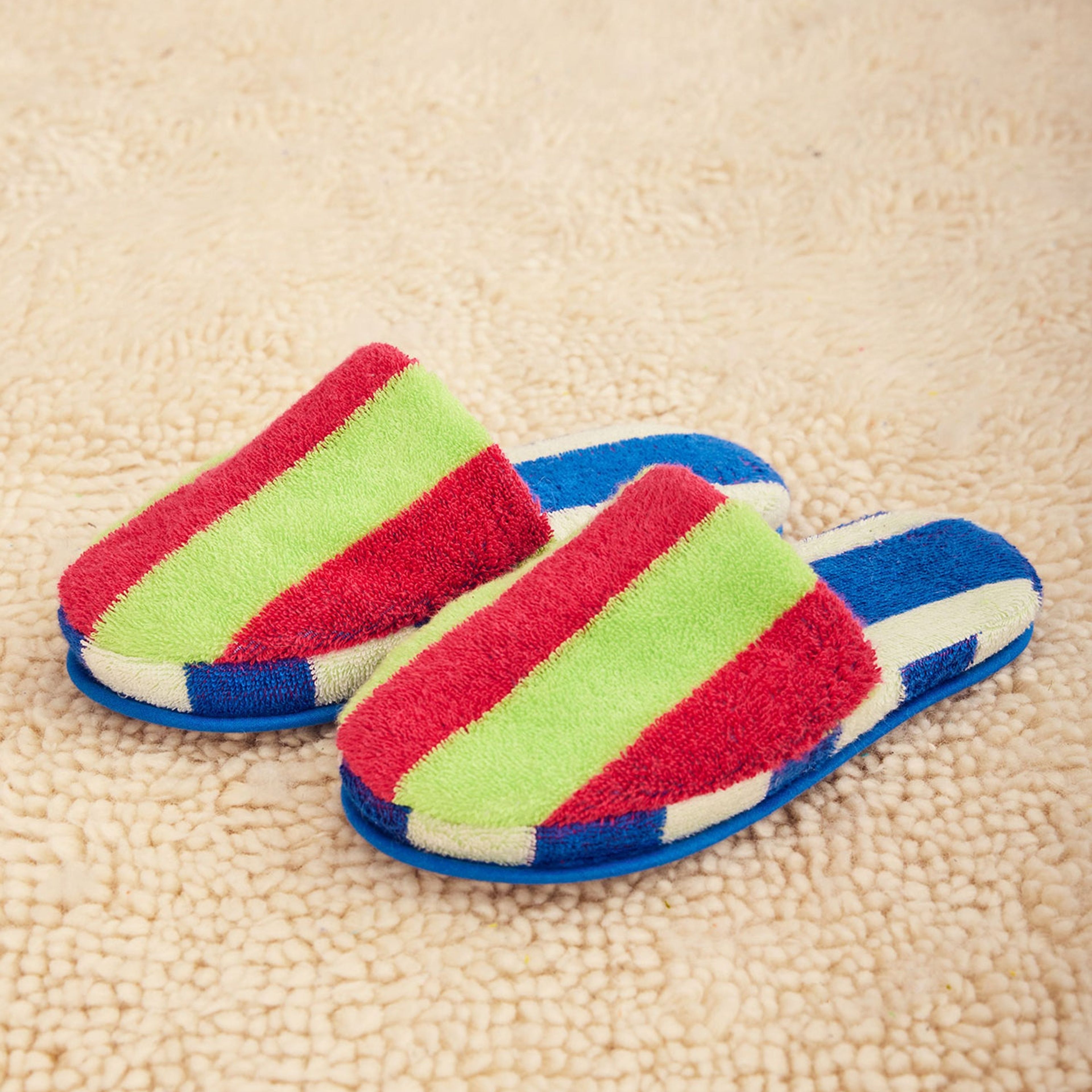 Terry Stripe Slippers