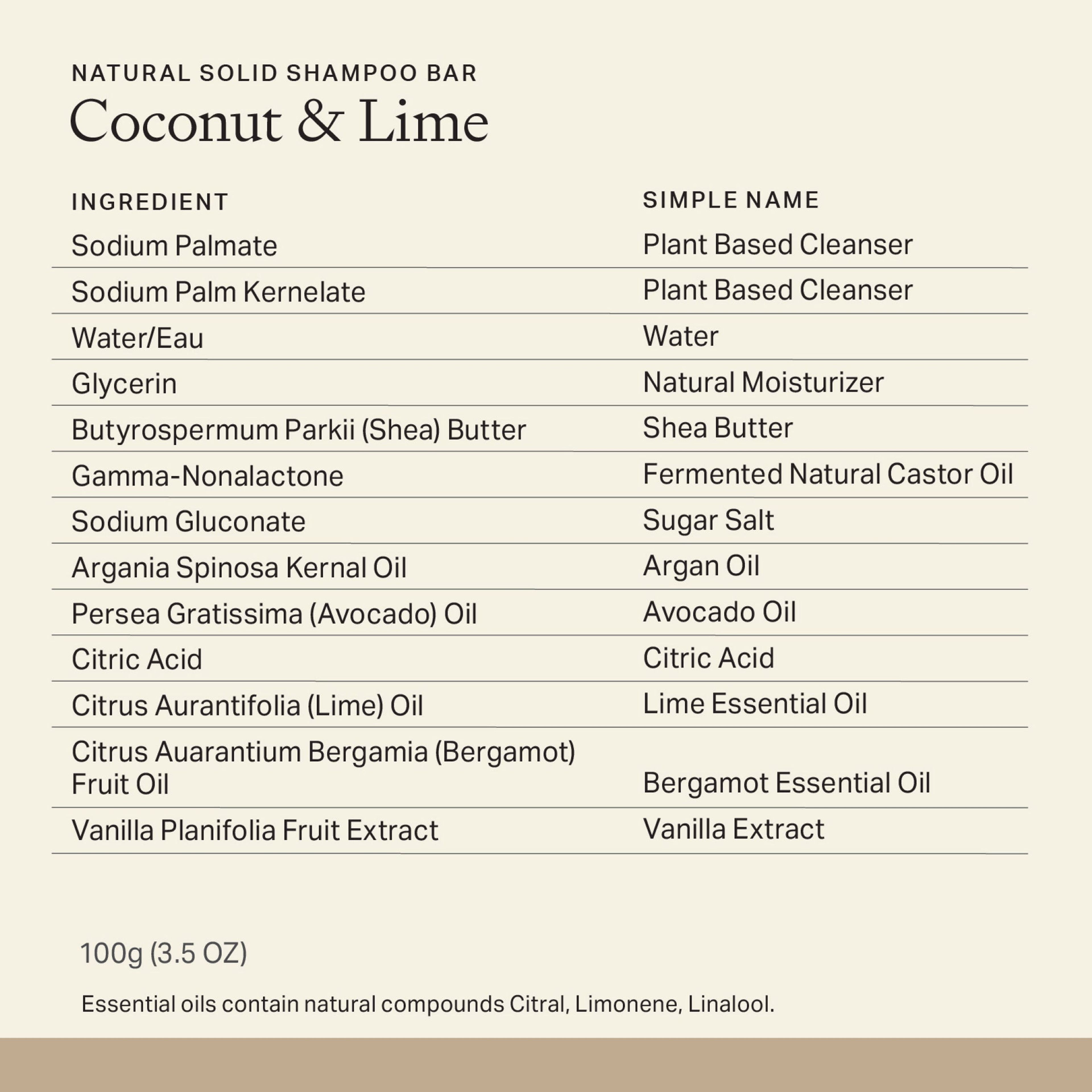 Coconut & Lime Reviving Shampoo Bar