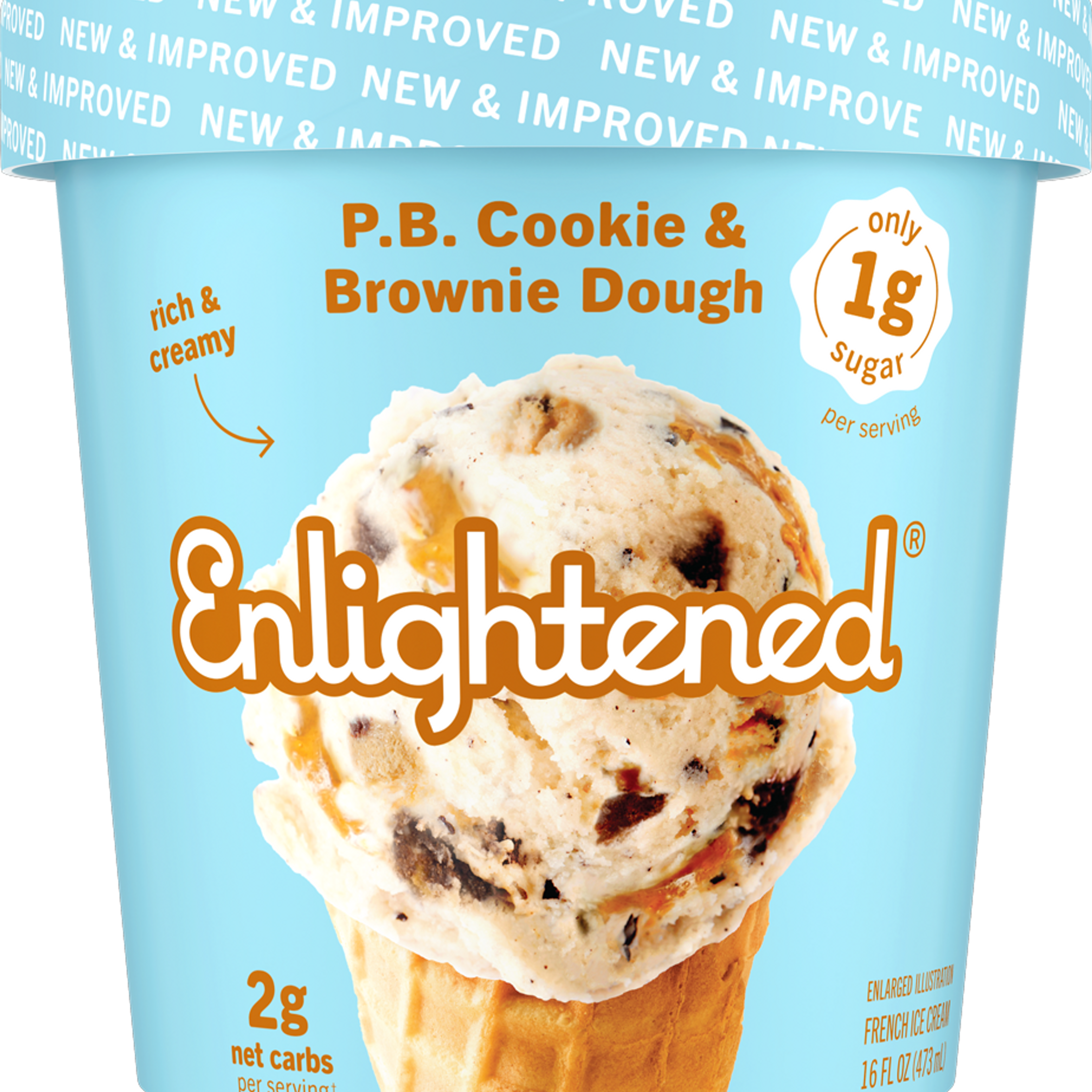 P.B. Cookie & Brownie Dough Ice Cream Pint