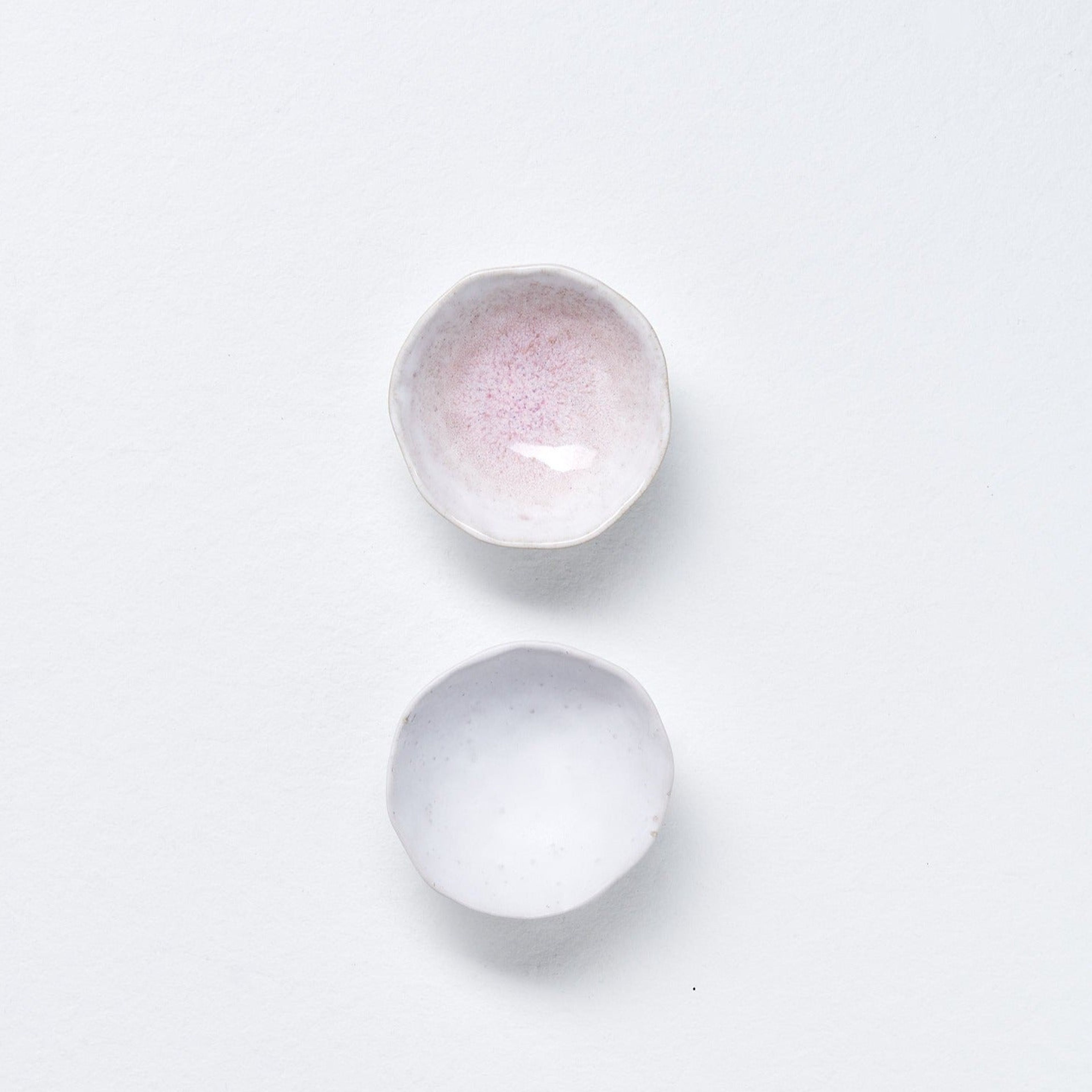 Nature Shape Light Pink Mini Footed Bowl - Unit