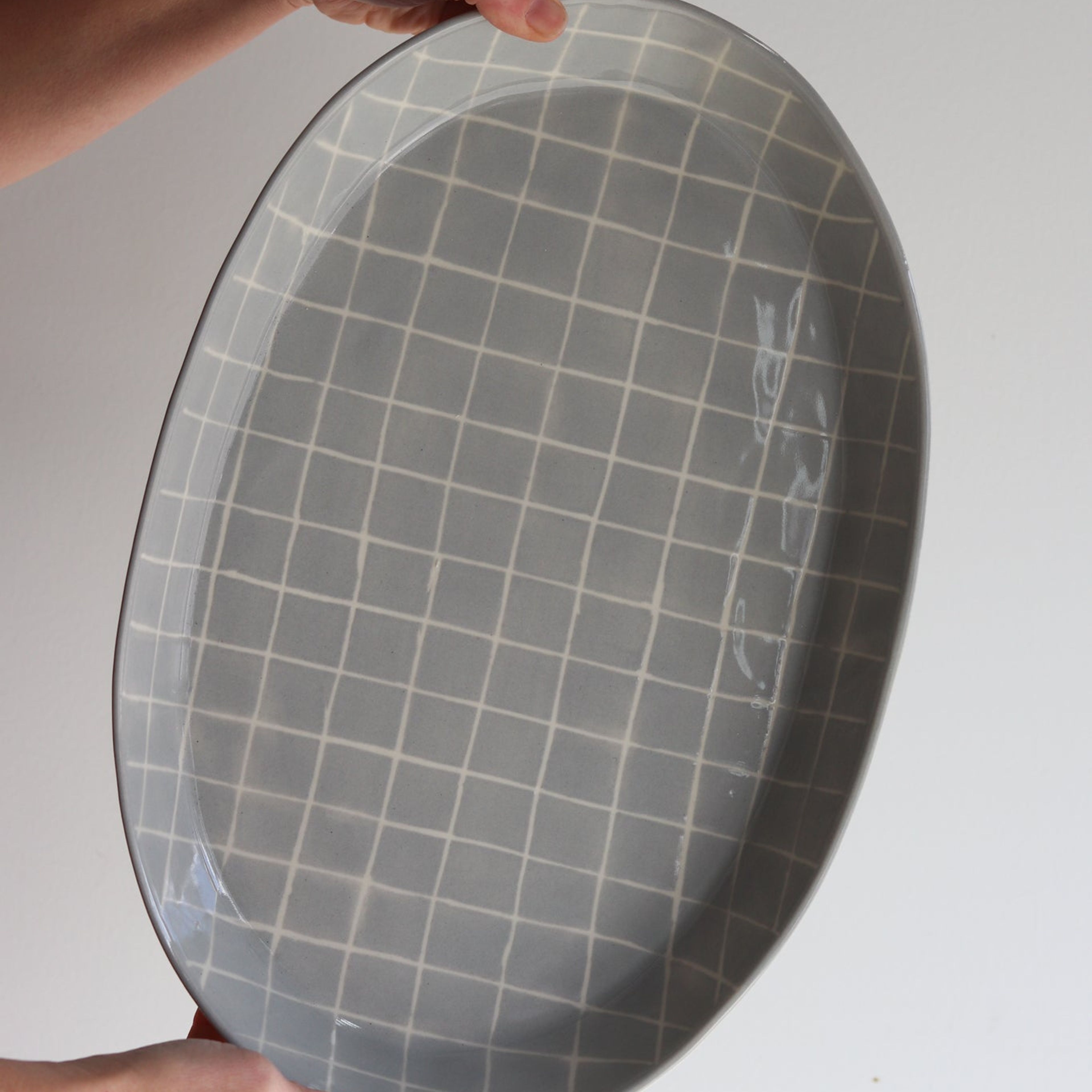 Grid Platter - Fog