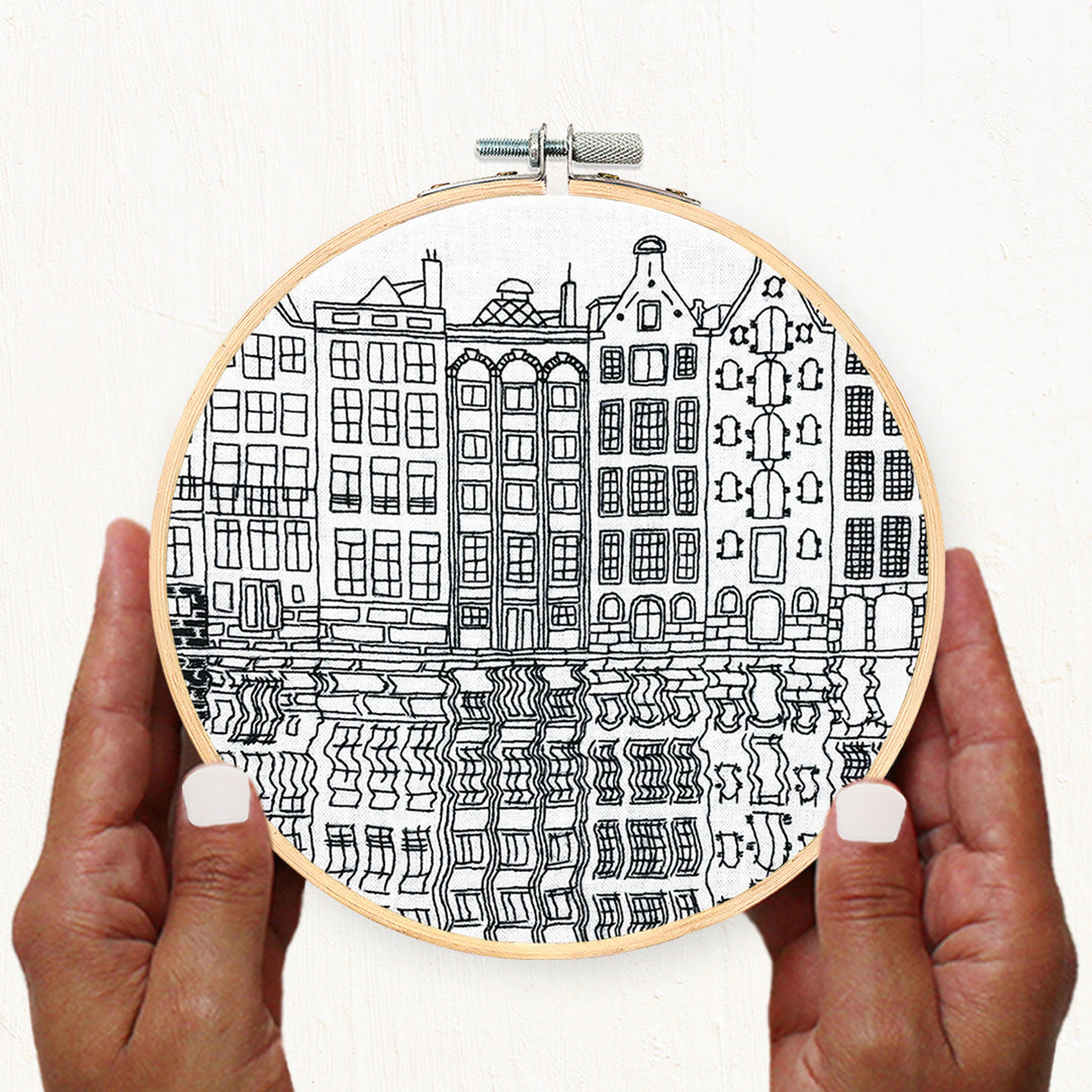Gingerbread Houses, Amsterdam - embroidery kit