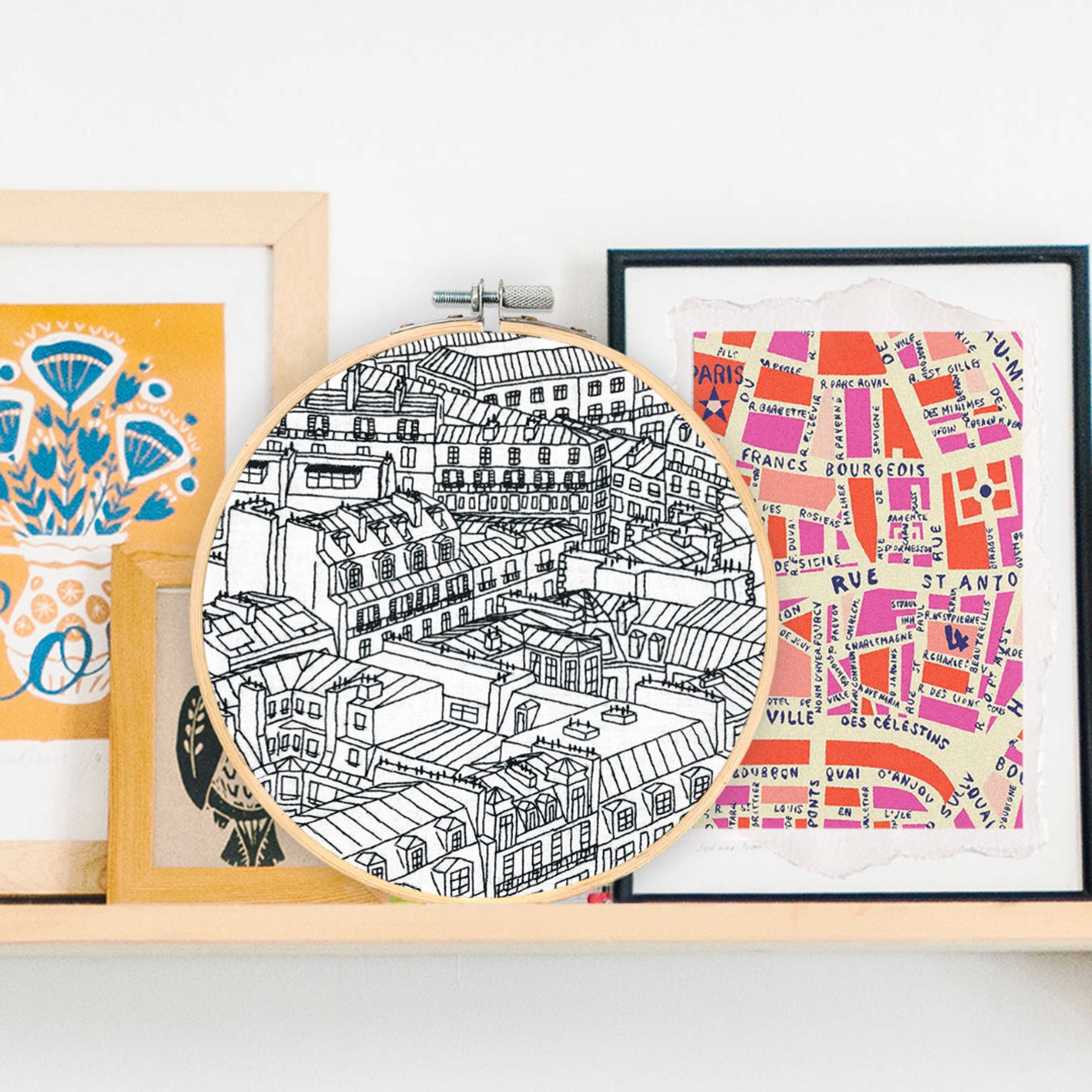 Rooftops of Paris - embroidery kit