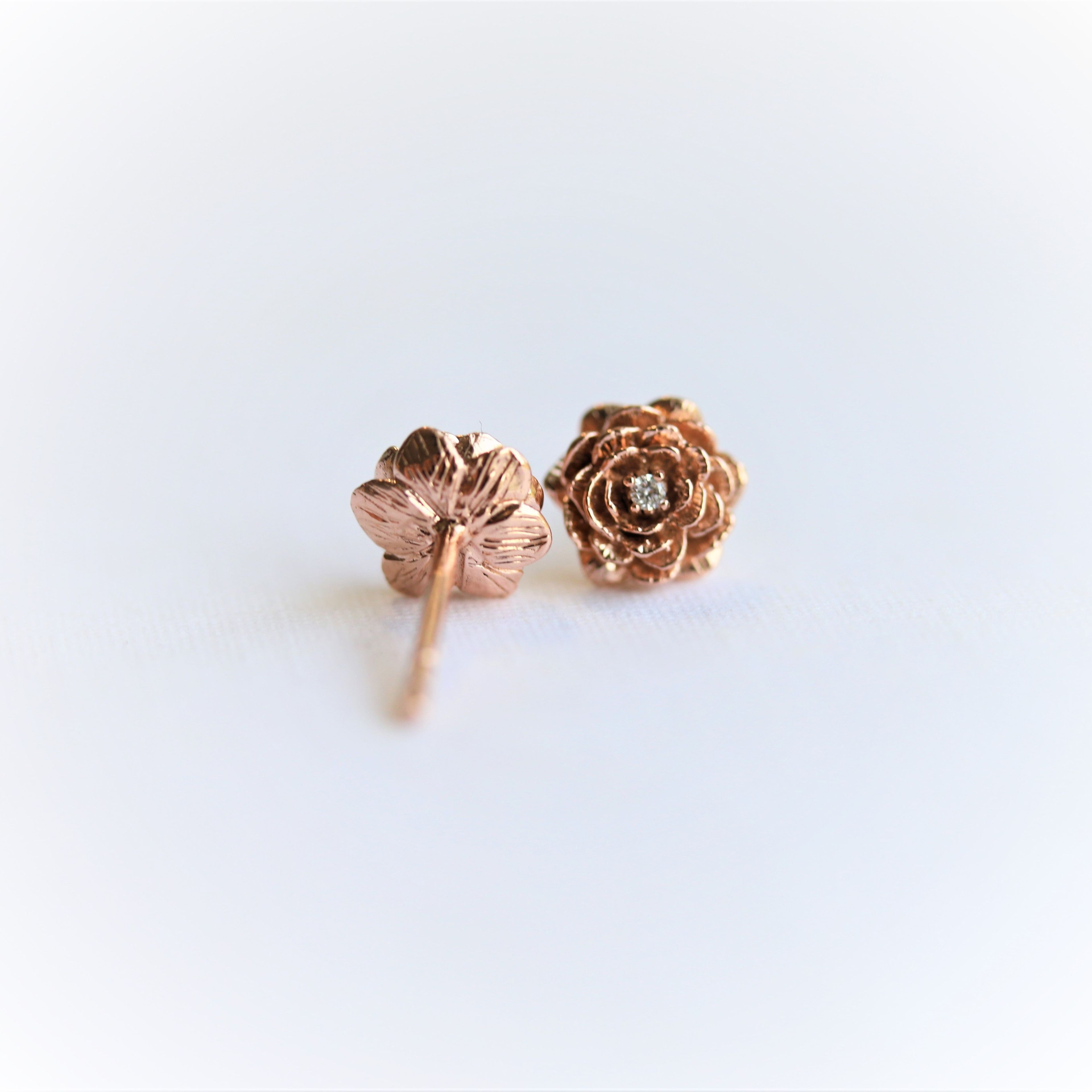 ROSE | 14K Rose Stud Earrings