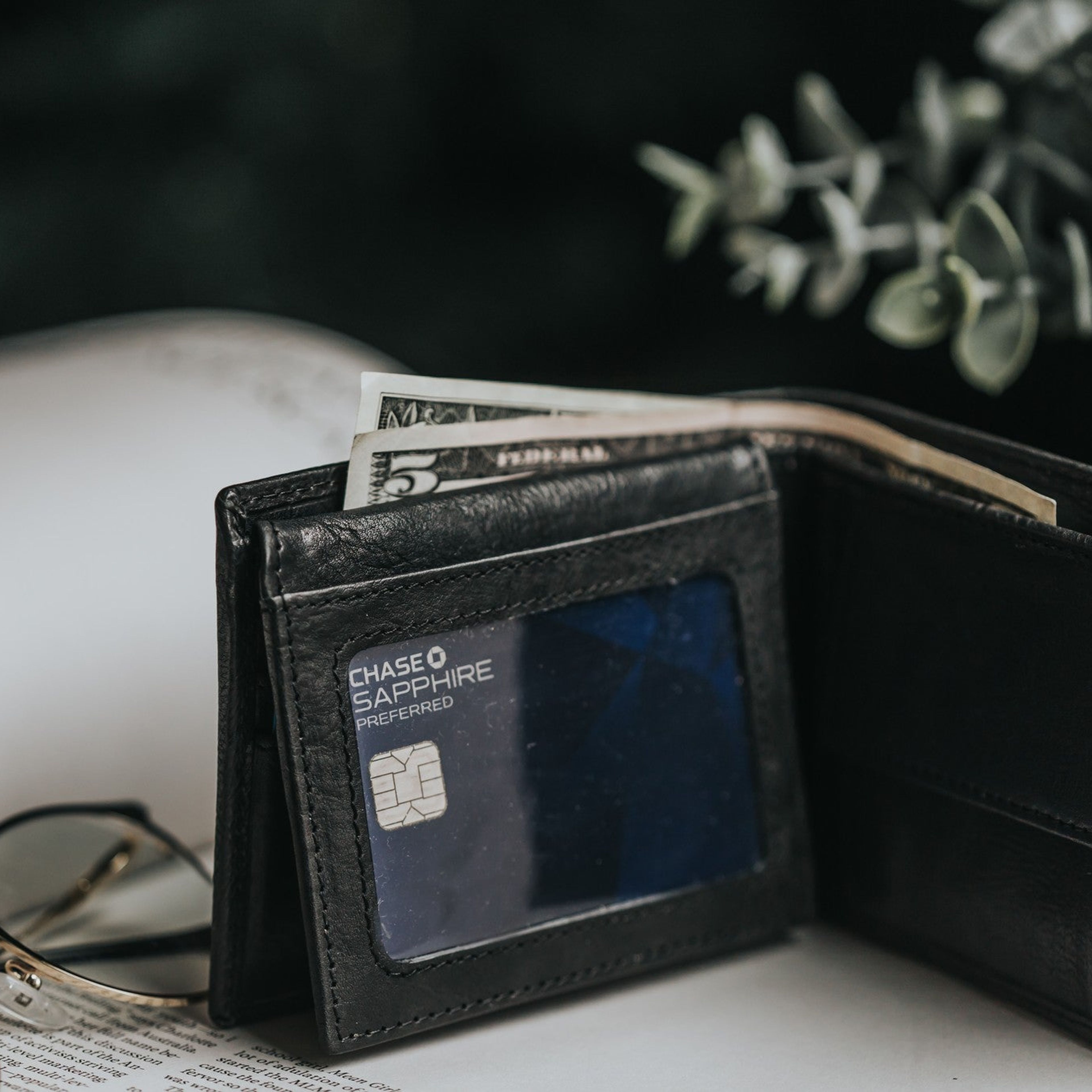 Coin/Card Wallet - Black